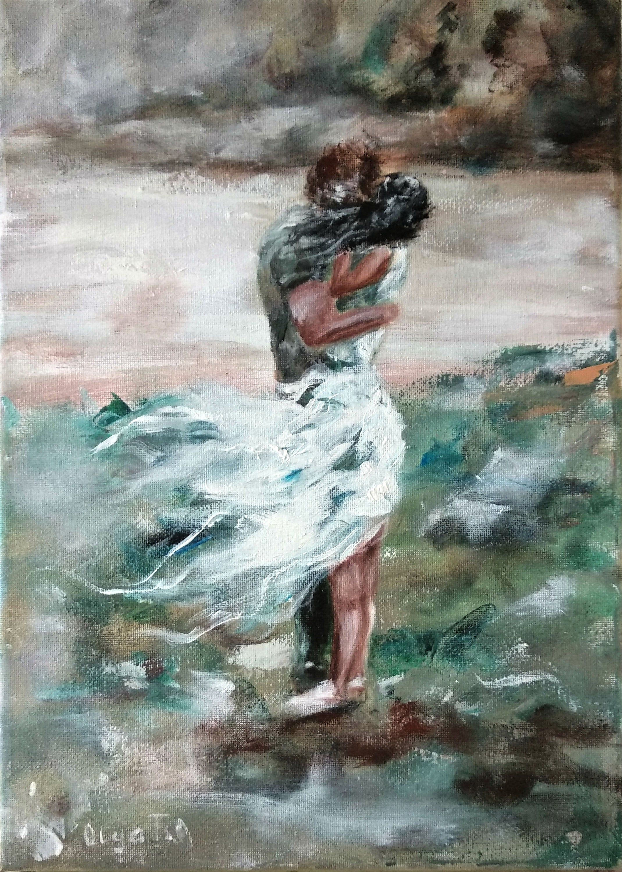 Wallpaper #KW2GaJcBycdYOYFTt3BW137 Couple in Love Art Unique Gift for Couple Art Decor Love Painting