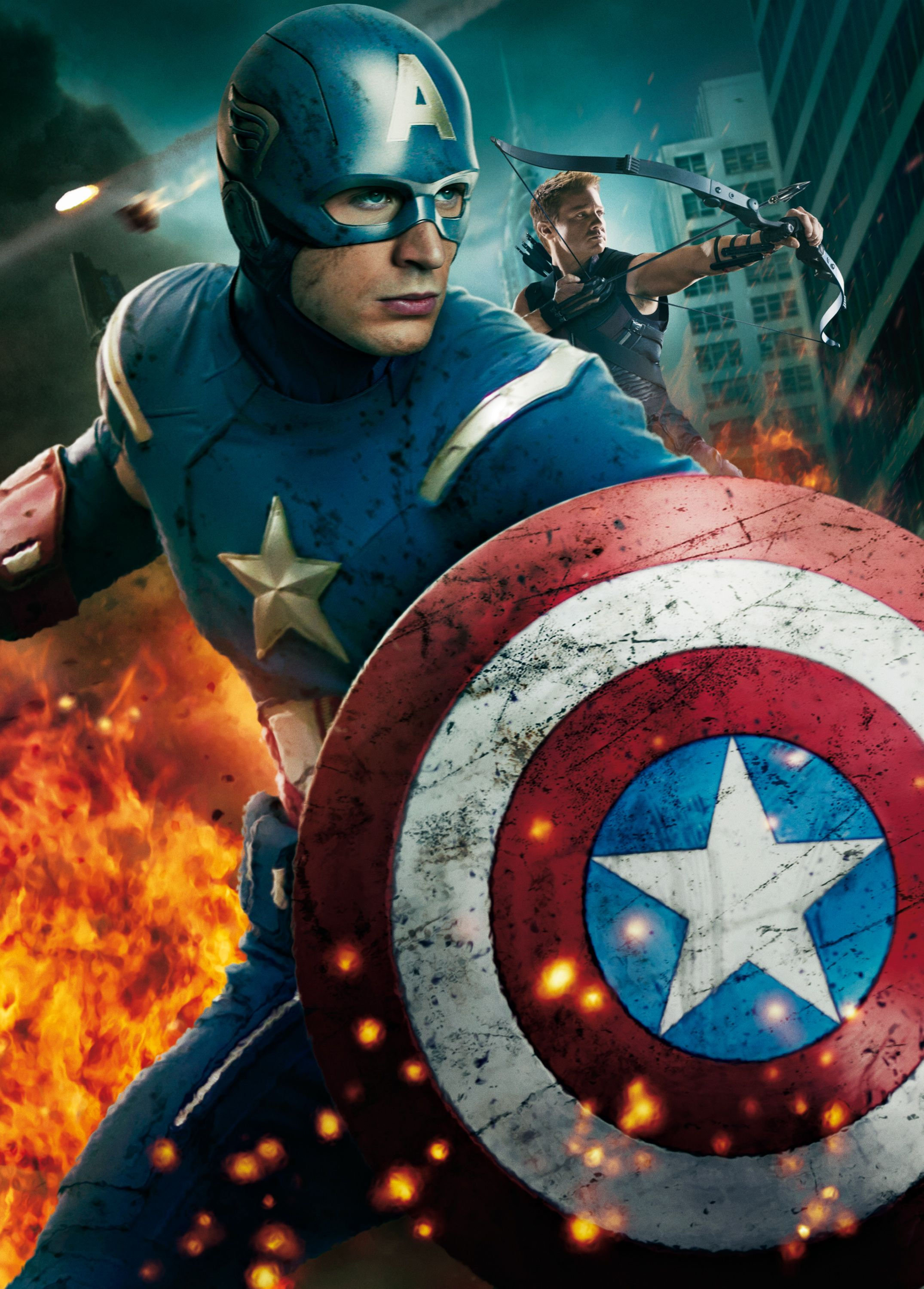 Wallpaper #UX0z844Bnwiau_P6NQwj31 Textless Avengers Character Poster with Captain America Hawkeye