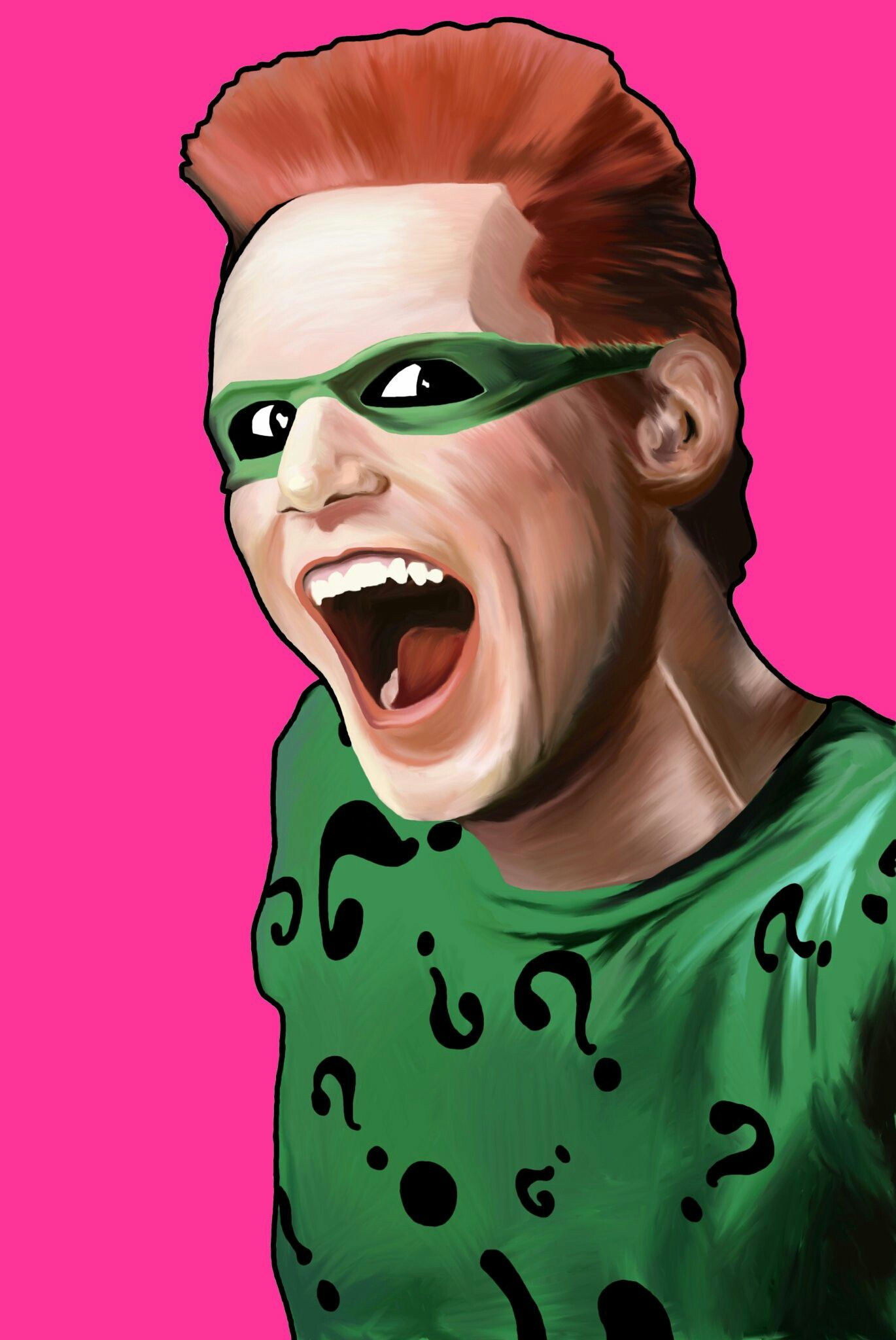 Wallpaper #pywtSpMB0E1QgA7wOvWE77 Digital Painting of Jim Carrey as the Riddler from Batman Forever Jim
