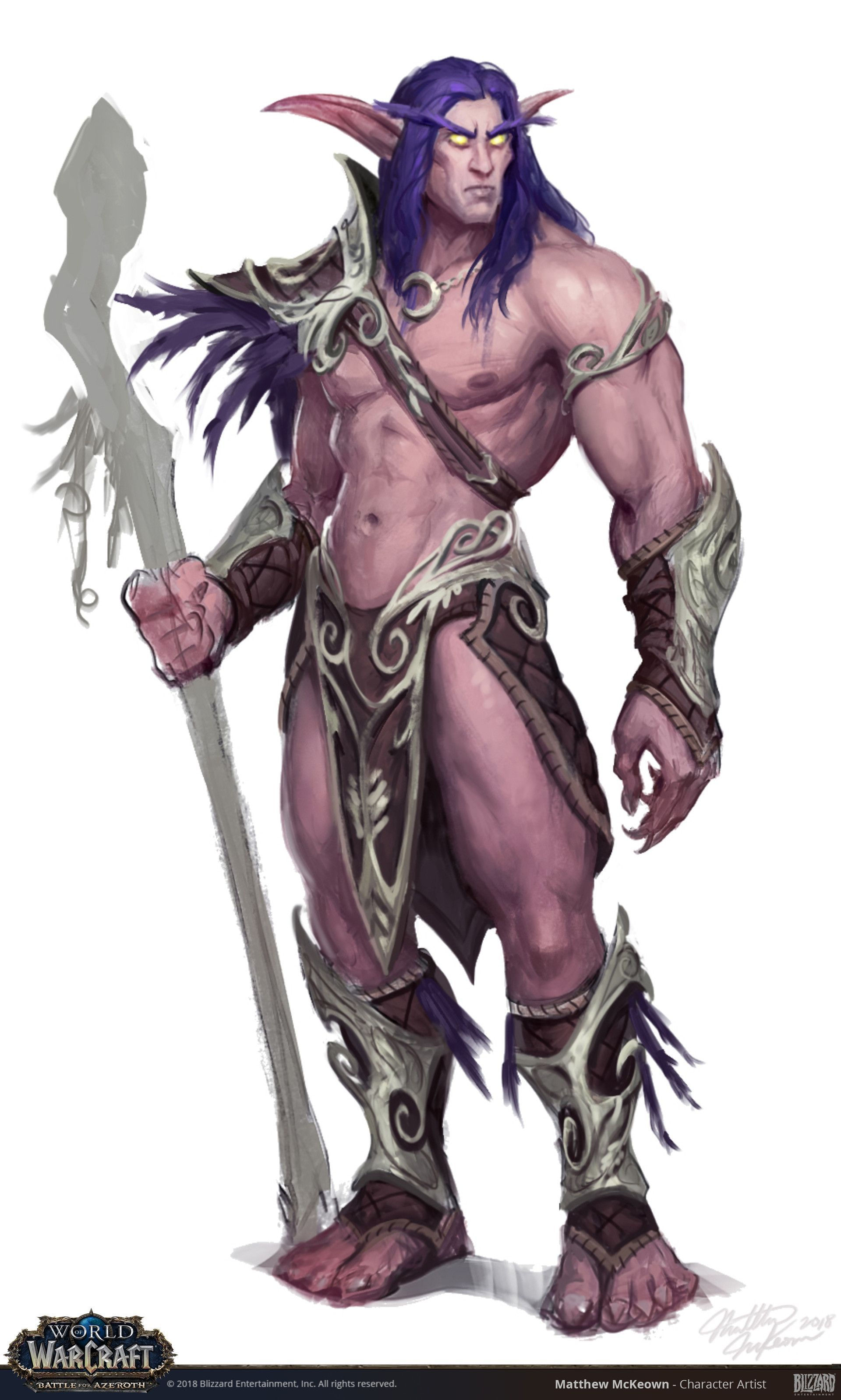 Wallpaper #FljiM5MBzN9vxX34CjrH26 Artstation World of Warcraft Night Elf Npc Concept Matthew Mckeown
