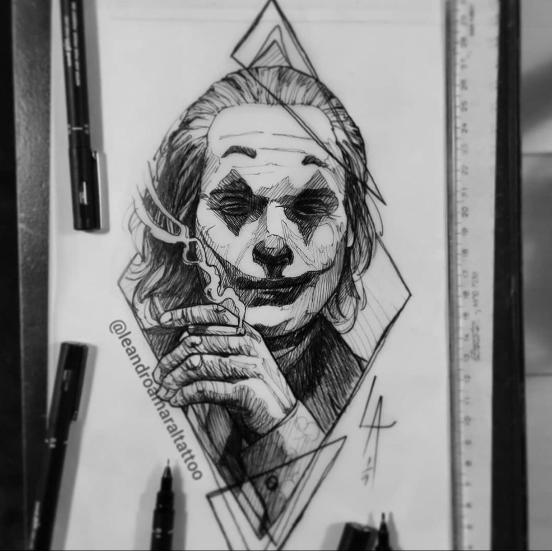 Wallpaper #m4uDdpcBcm9NJah-z3h4109 Joker Tattoo Drawing