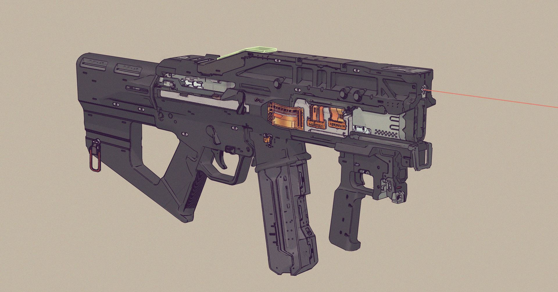 Wallpaper #Qmc2_5IBSpphPi3-FaJe51 Artstation Subs Elijah Mcneal Sci Fi Weapons Weapon Concept Art