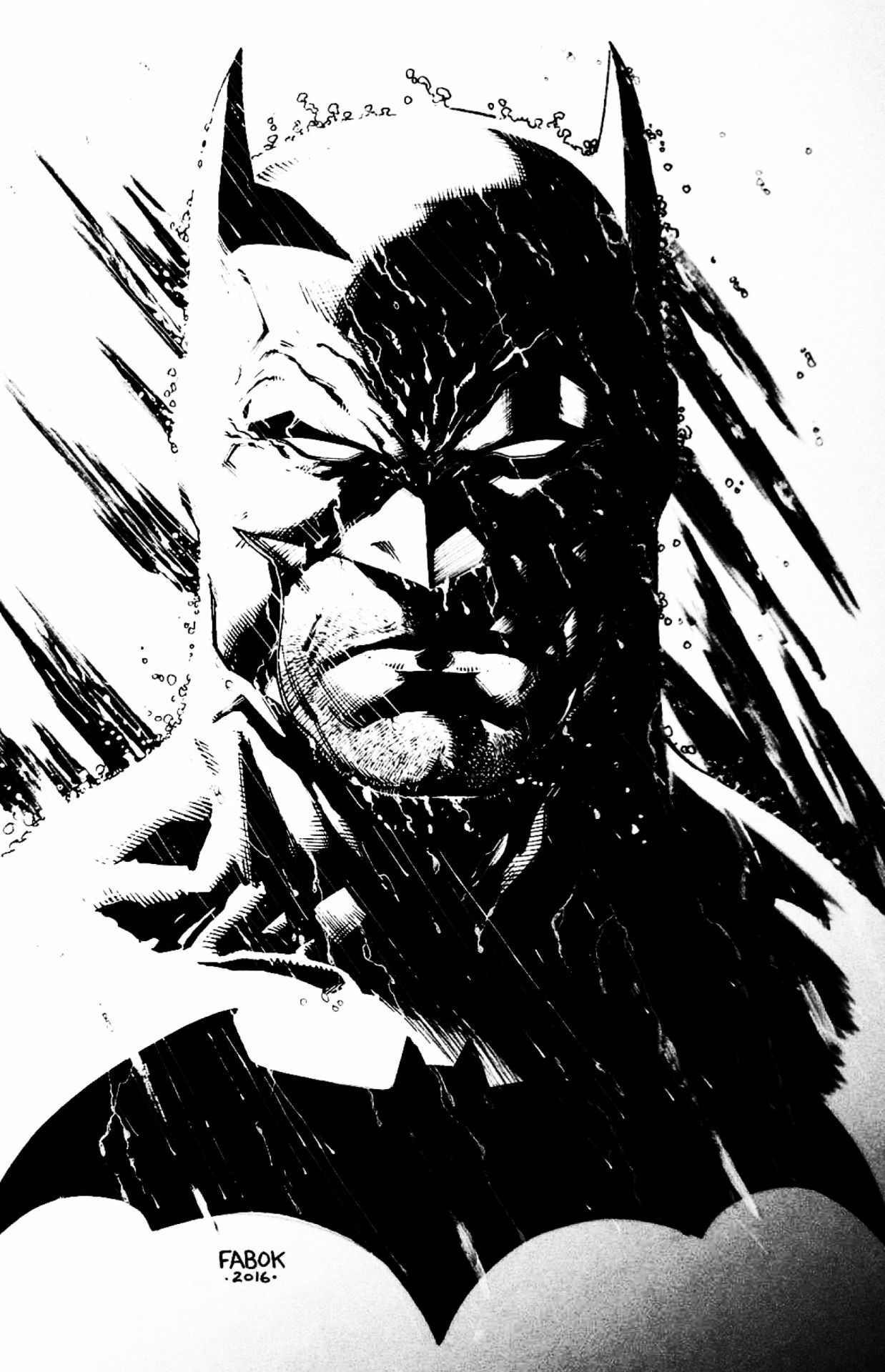 Wallpaper #ixnYLY8BtGB6xQ789JO029 Batman Black and White Portrait by Jason Fabok Batman Poster Batman