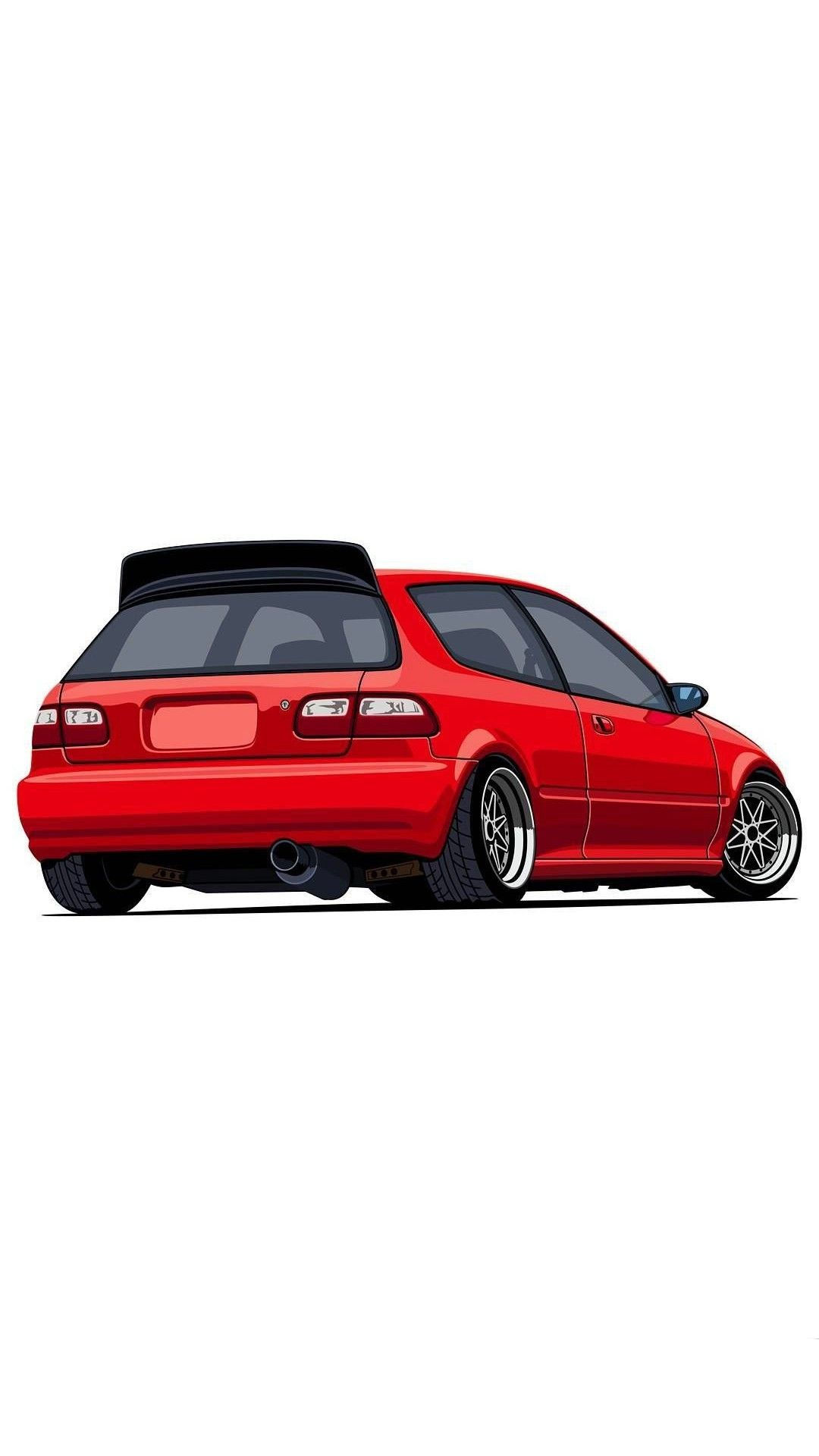 Wallpaper #i2feEpMBSpphPi3-vv0R236 Pin by Gildric Mutia on Cartoon Jdm Car Civic Hatchback Honda Cars