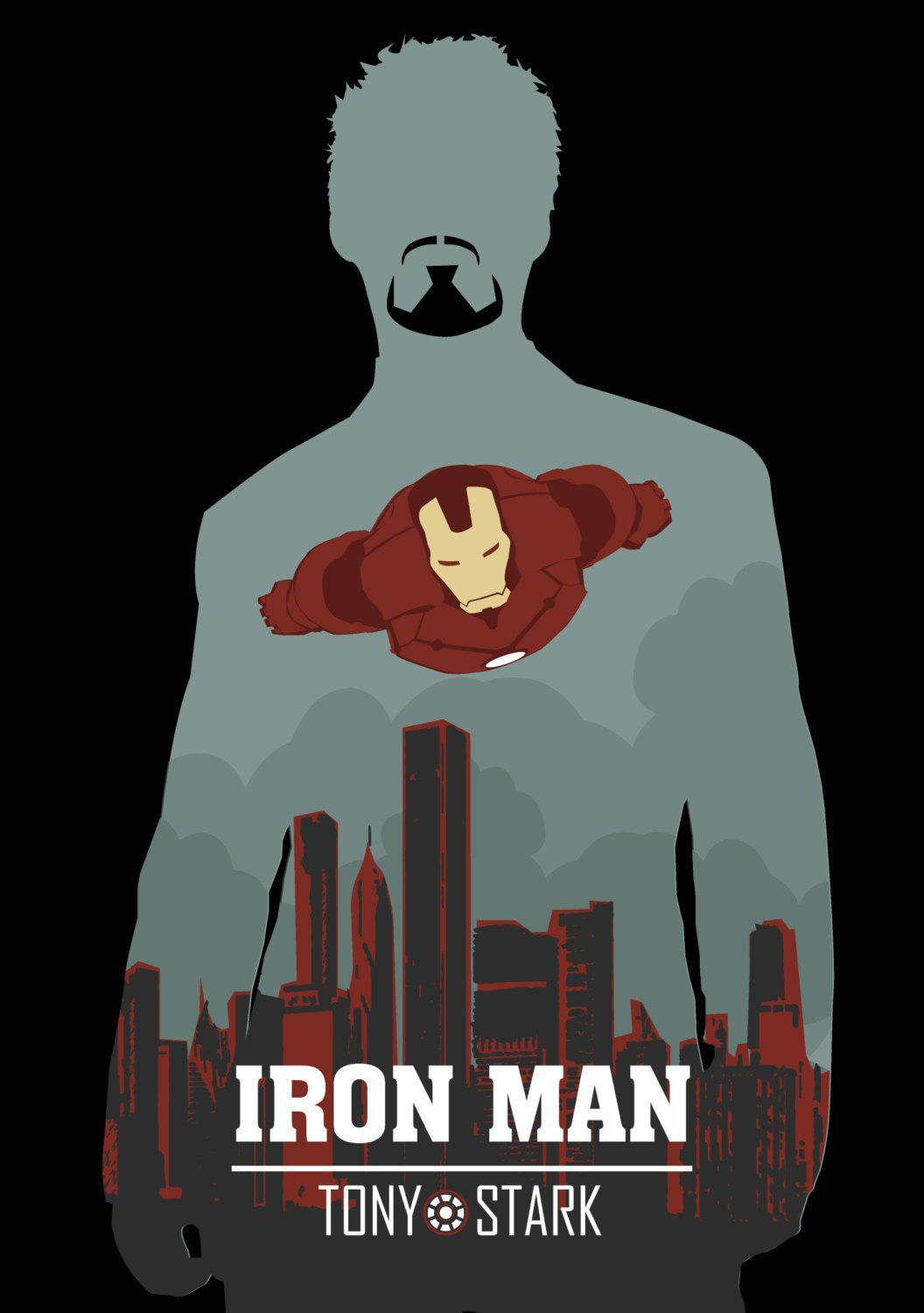 Wallpaper #N6WdOJMBVBiSkHCaNI6L6 Iron Man Tony Stark Wall Art Print Movie Poster Selectable Size