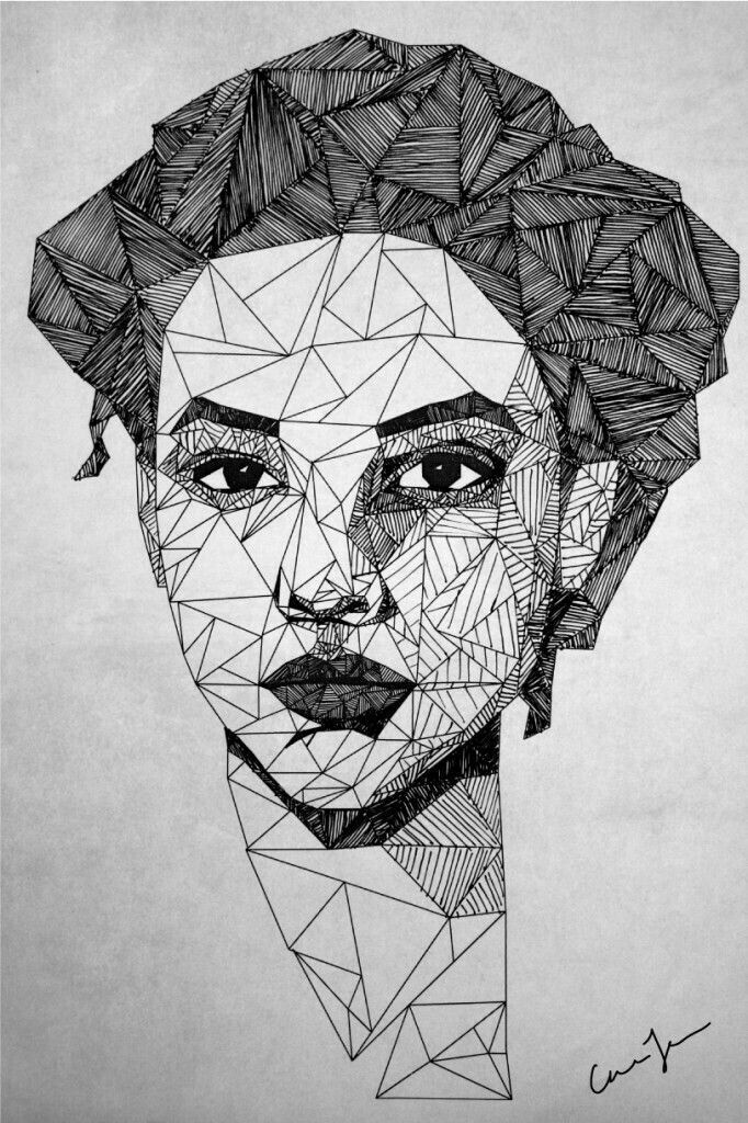 Wallpaper #_7g21pIBJvJKYCmEItw-76 Pin by Chloe Walter on Gcse Art Geometric Art Geometric Portrait