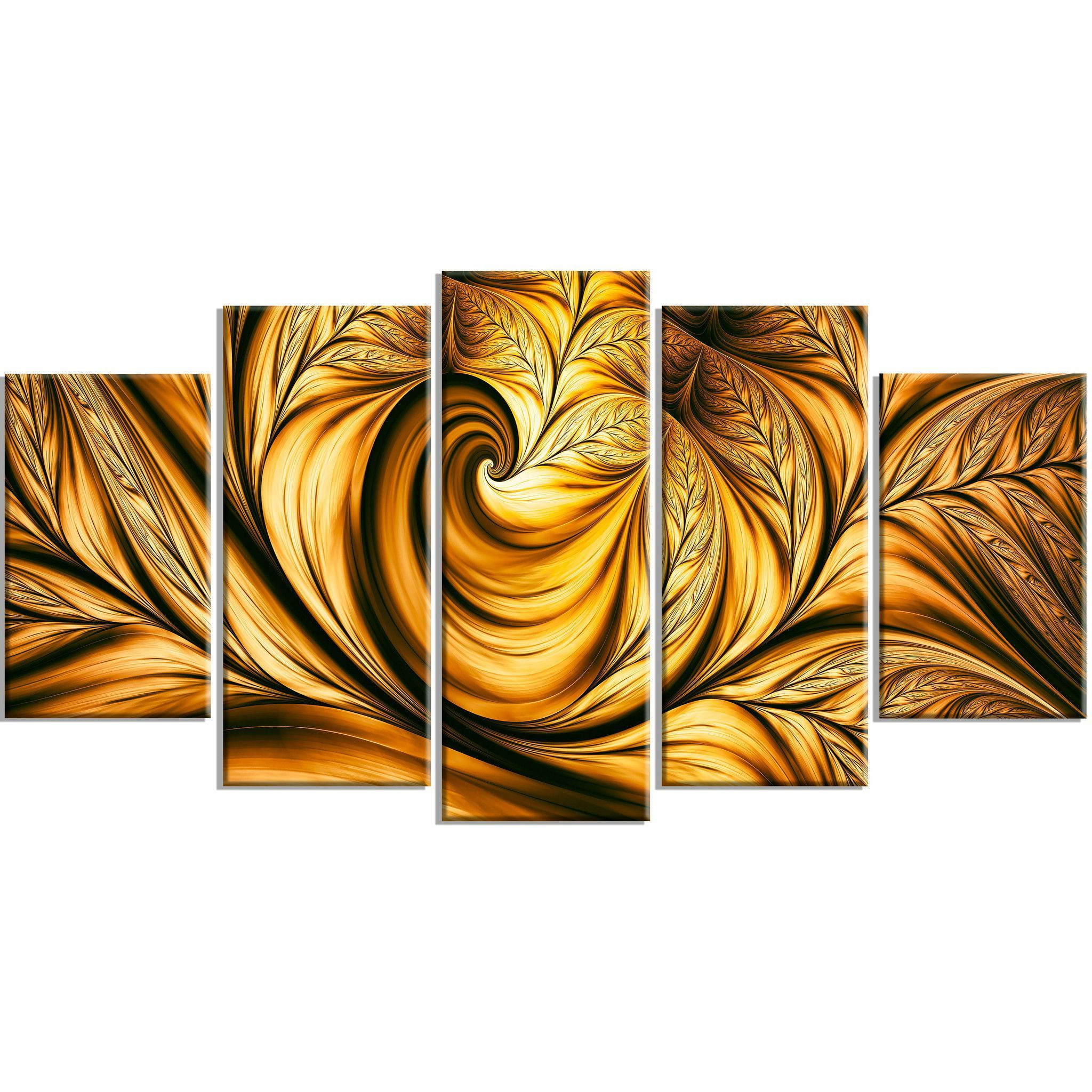 Wallpaper #FGfC_5IBSpphPi3-96QM155 Golden Fantasy Canvas Abstract Wall Art Print Abstract Metal Wall Art