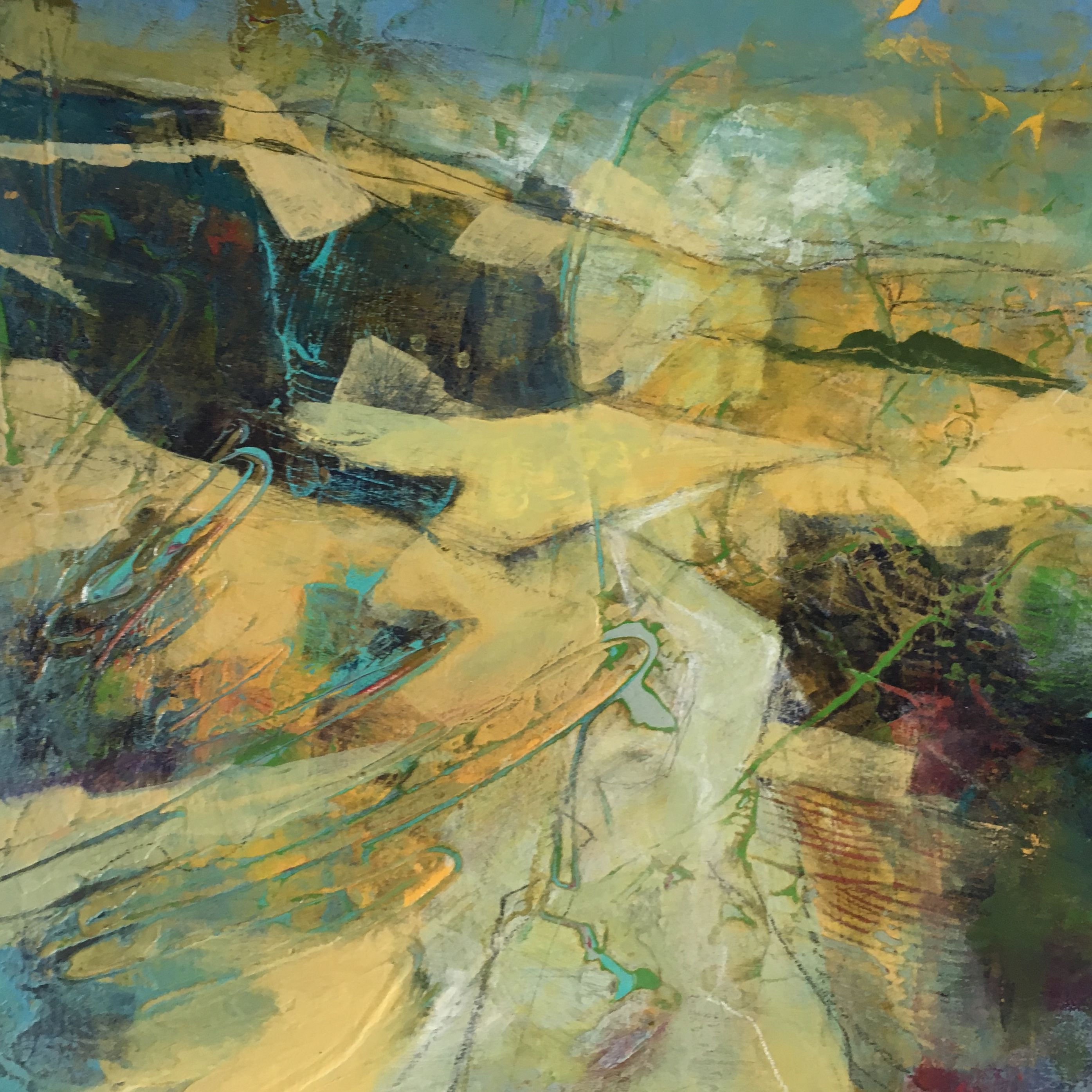 Wallpaper #ER0bLZMBlOZrFDOklM-g353 30cm X 30cm Acrylic on Cradled Board Collage Landscape Abstract