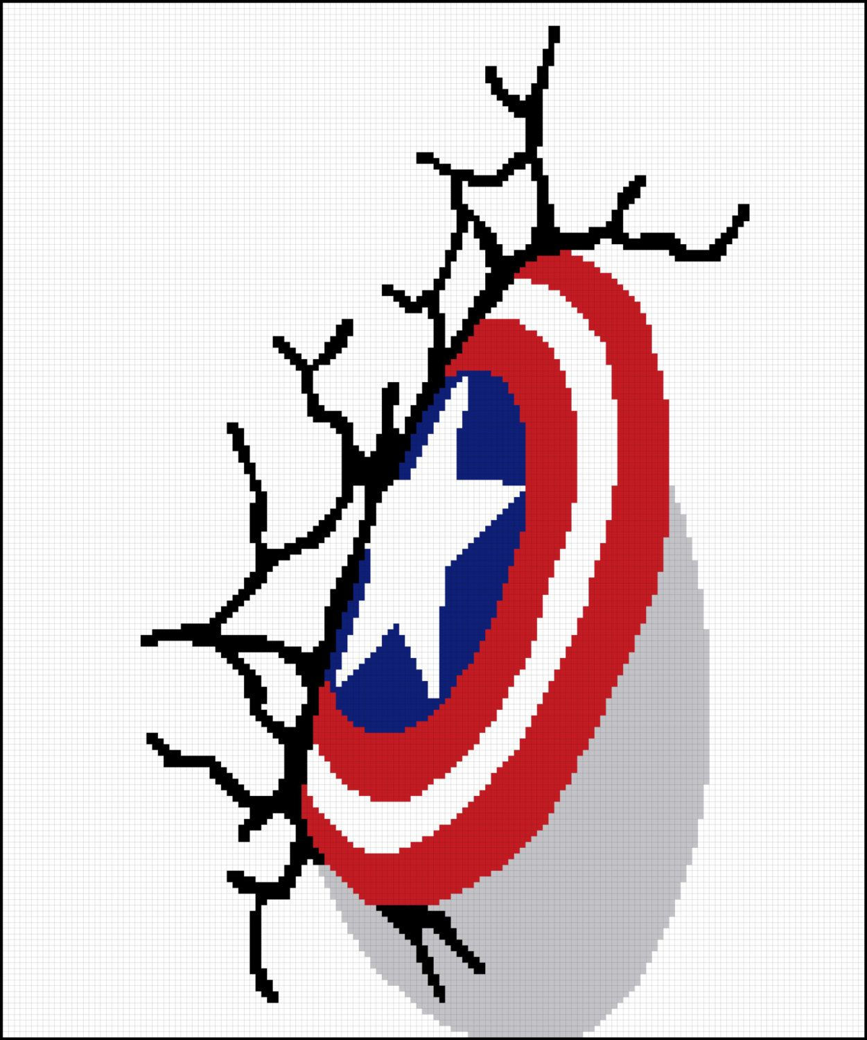 Wallpaper #QQBa7I4BSdW8dNouuBSe34 Captain America Shield in Blanket Pattern by Plentyofgraphpattern on