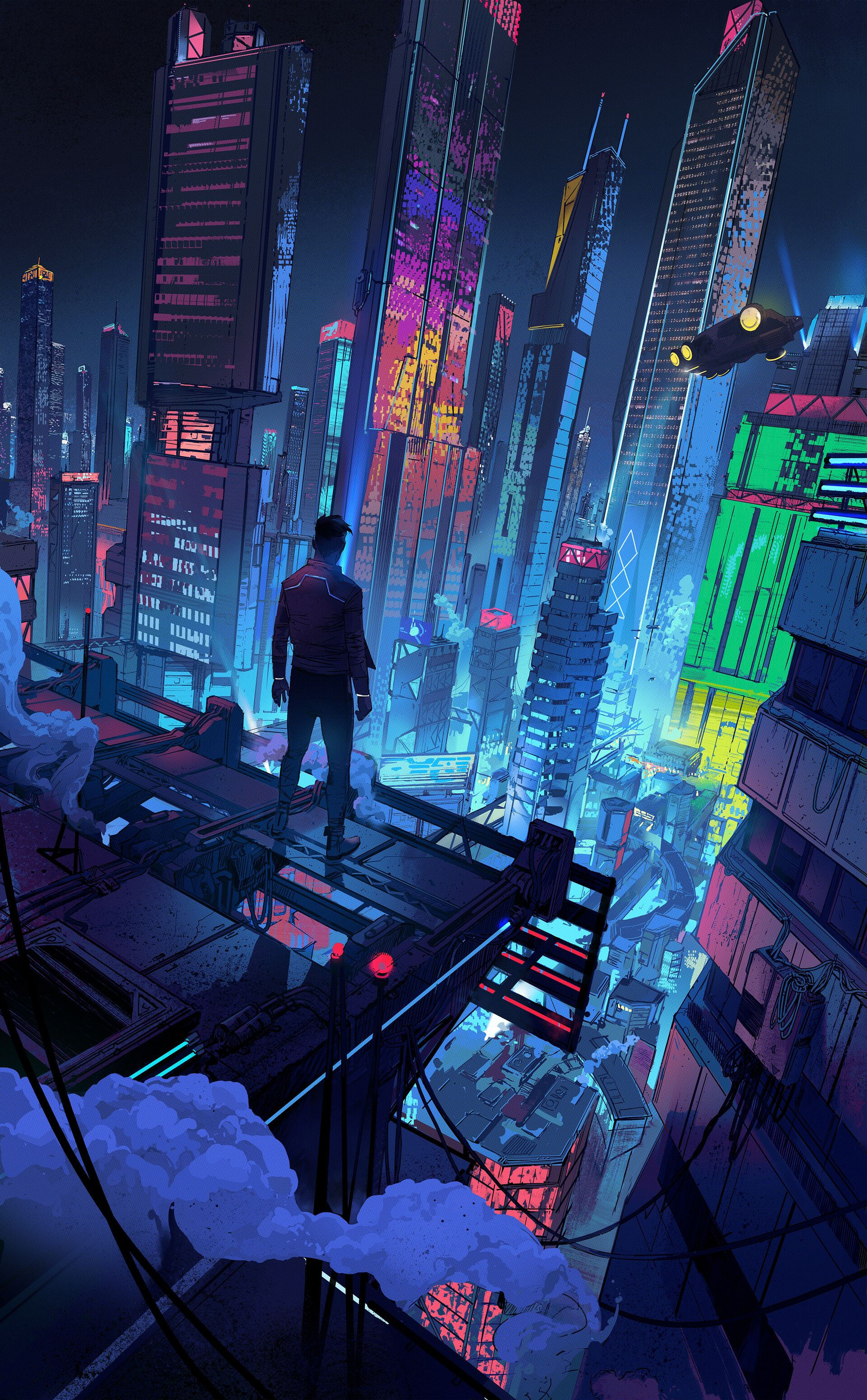 Wallpaper #VGiFHZMBSpphPi3-KCY-33 Top 50 Cyberpunk Art of All Time Cyberpunk City Cyberpunk Art Porn