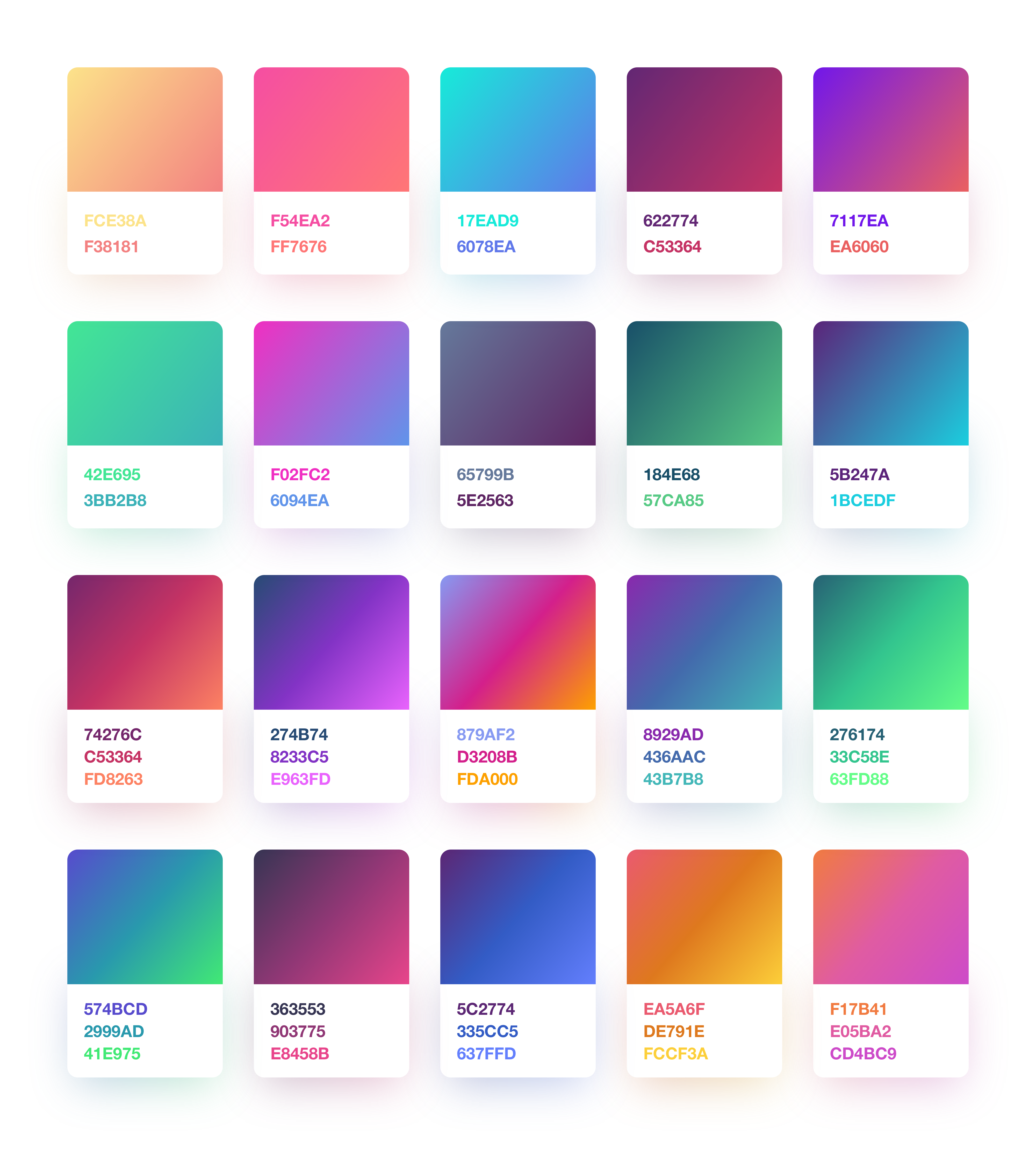 Wallpaper #4d8a7 Trendy Beautiful Gradient Color Palettes 2744052 Vector Art at Vecteezy