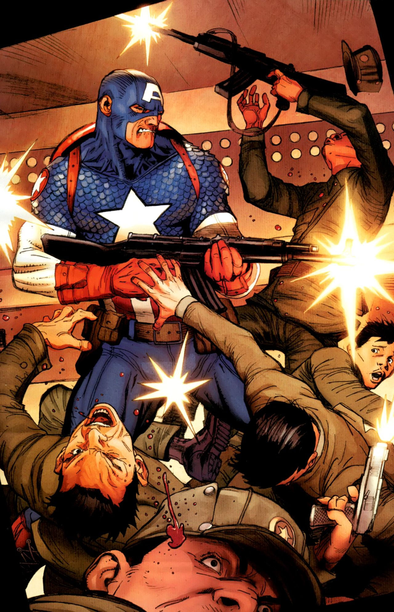 Wallpaper #5RmANo8BtGB6xQ7836LF28 Ultimate Captain America by Ron Garney Captain America Art Captain