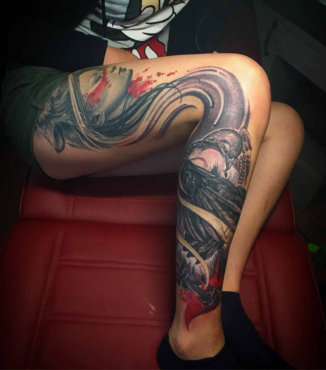 Wallpaper #8df64 11 Full Leg Tattoo Female Ideas That Will Blow Your Mind Full Leg