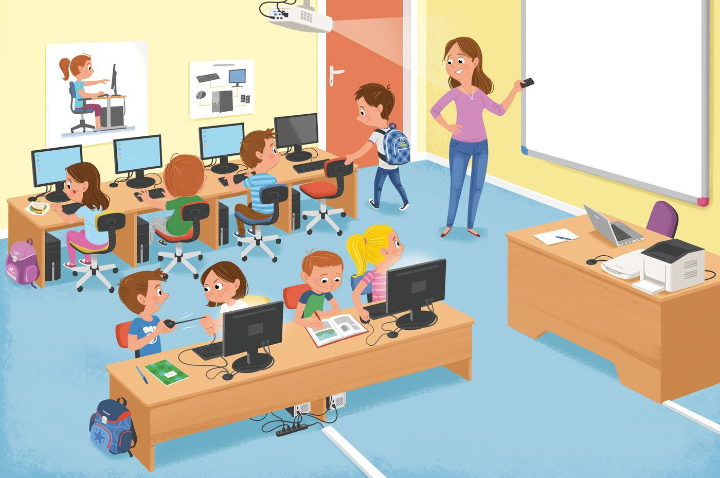 Wallpaper #MWcjC5MBSpphPi3-X9jd6 Childrens School Book Illustrations on Behance Classroom Cartoon