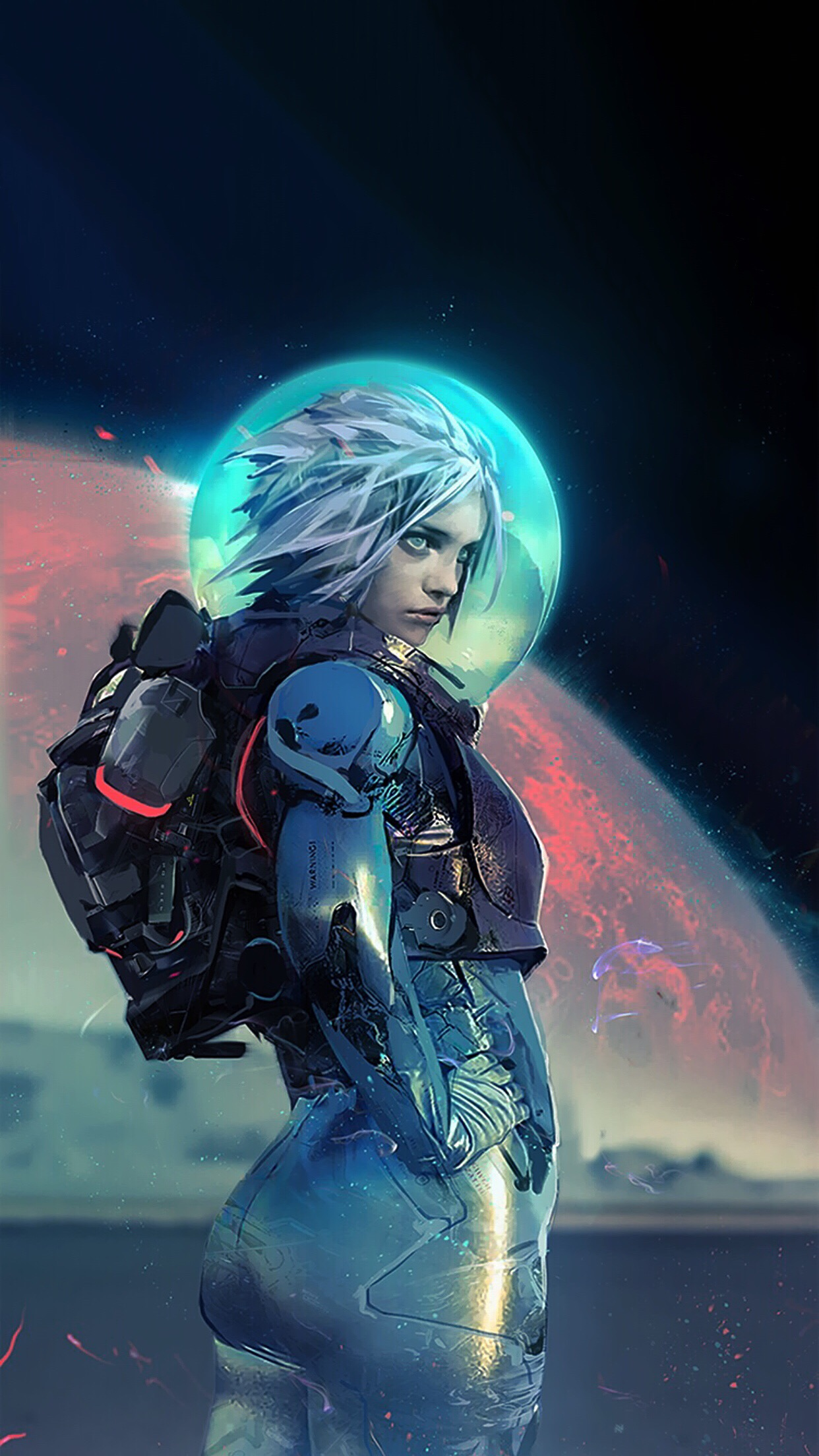 Wallpaper #QnRkwI4B_8f4nGFaK21E46 Space Woman Sci Fi Concept Art Cyberpunk Art Concept Art Characters