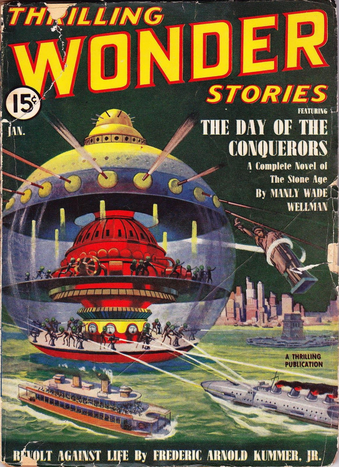 Wallpaper #-vSTOpMBKFX8bn3rTngm191 Howard V Browns Cover for the January 1940 Issue of Thrilling Wonder