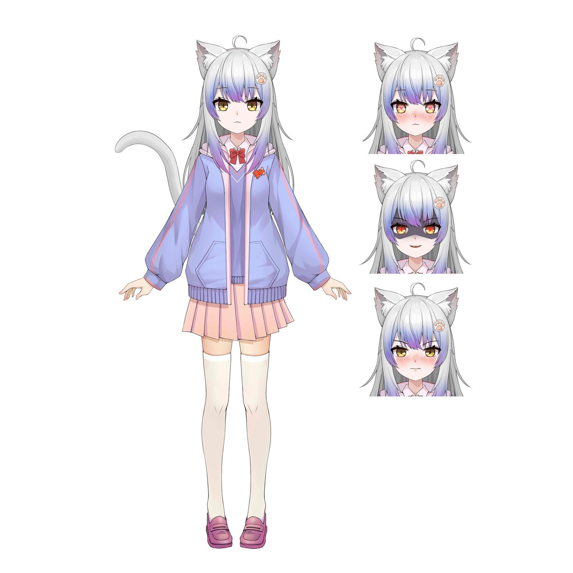 Wallpaper #82bd5 Customizable Cat Vtuber Model Multiple Cat Breeds Emotions Assets