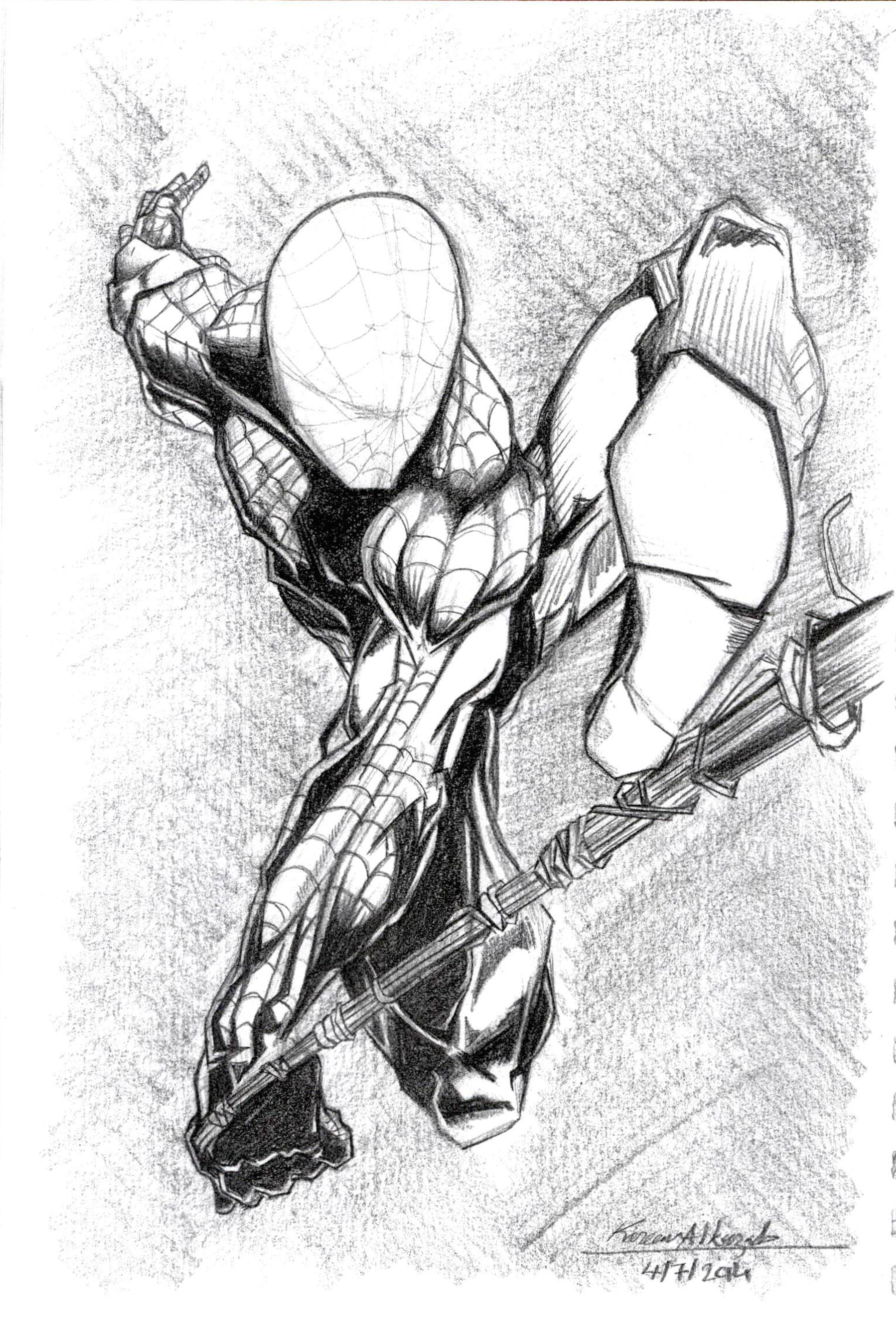 Wallpaper #O_S0OZMBKFX8bn3r9Xeu197 Spider Man Marvel Character Sketch Artwork Disney Fan Art Art