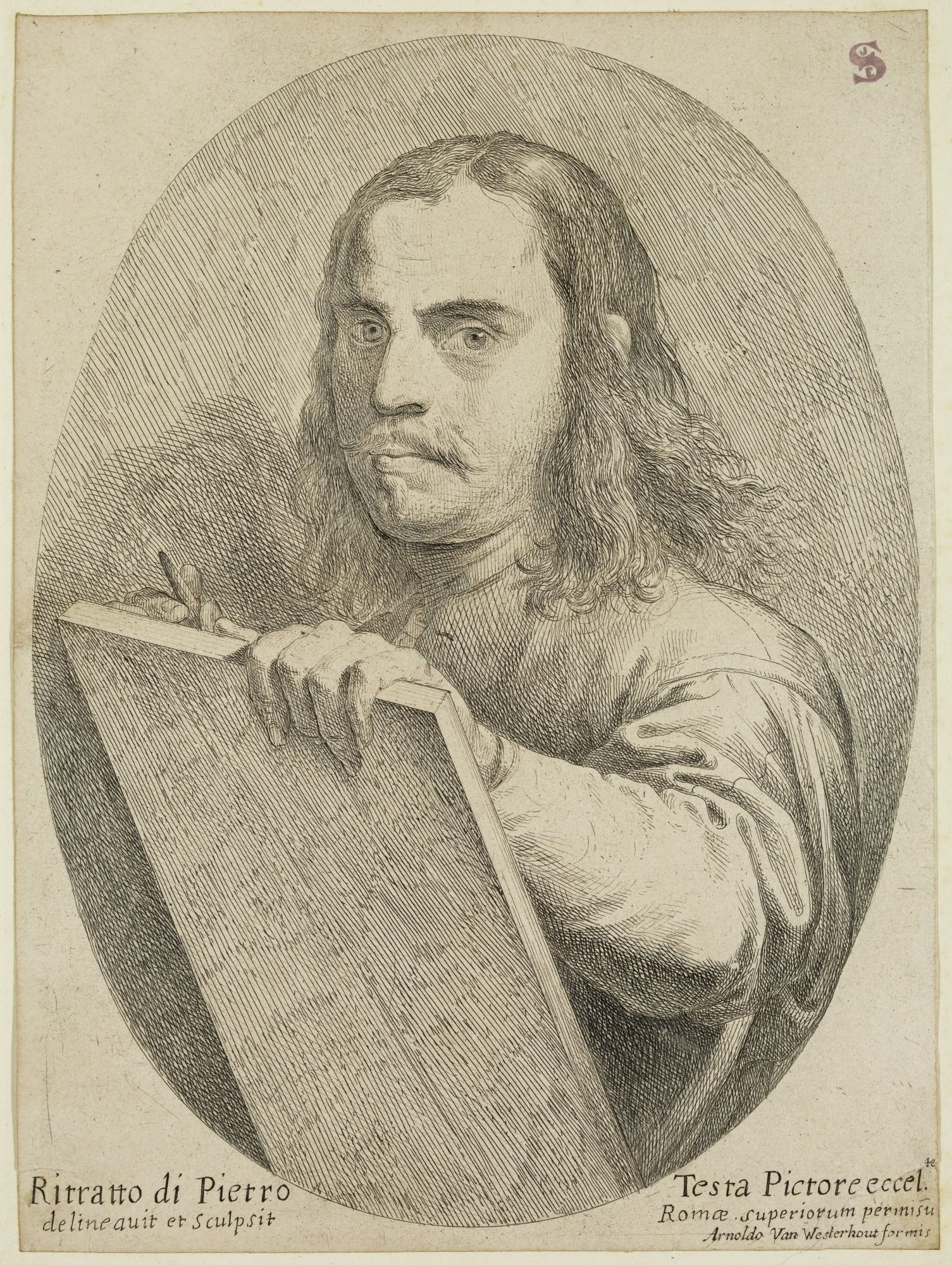 Wallpaper #W2g2IpMBSpphPi3-mTKk415 Pietro Testa Self Portrait 17th Century Etching and Engraving