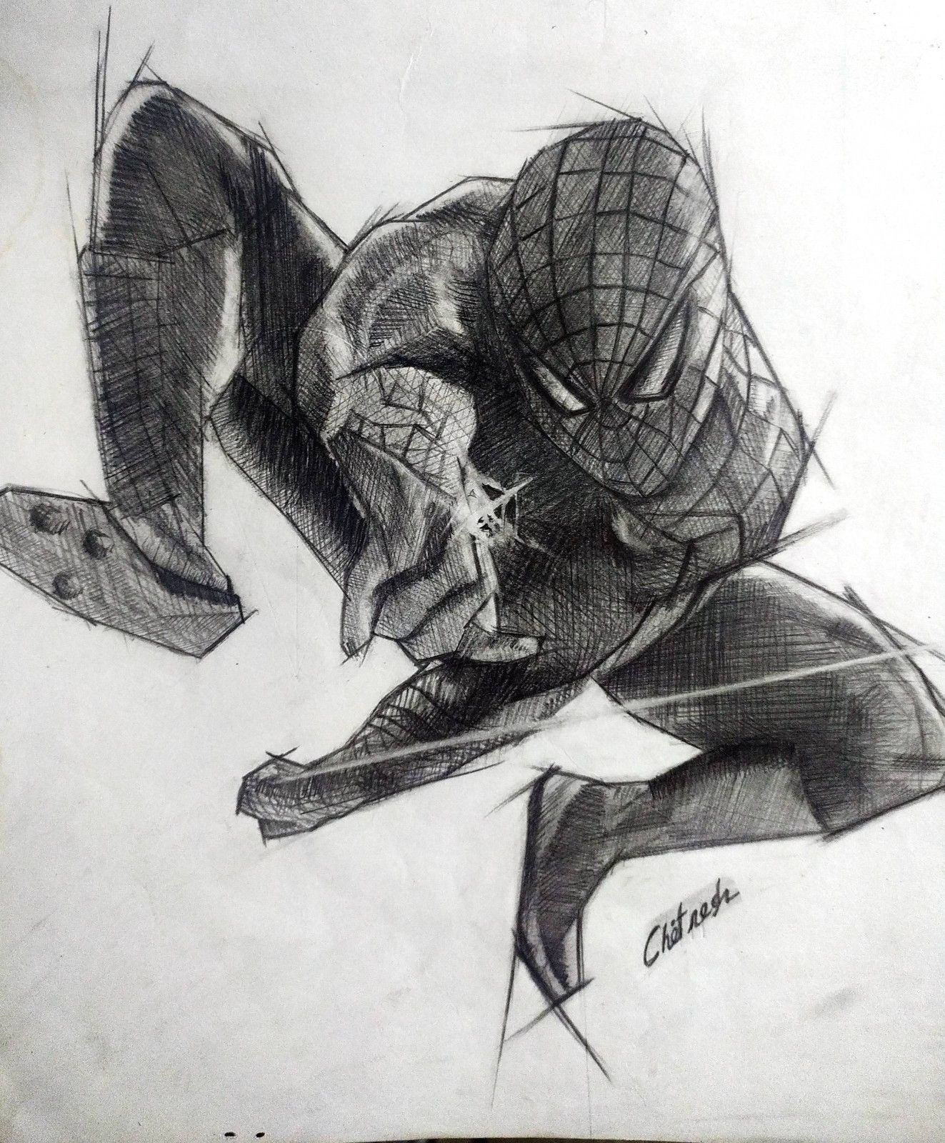 Wallpaper #sqVdOJMBVBiSkHCato0p146 Used 90 Lines 5 Shading 5 Curves Pencil Used 2b 10b Spiderman No