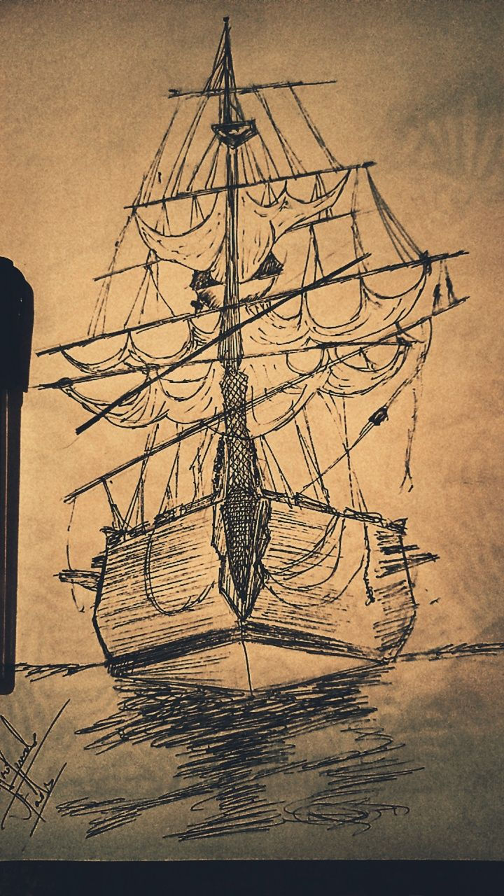 Wallpaper #r7gj2JIBJvJKYCmEhOZY353 Quick and Easy Ship Sketch in 2024 Ship Sketch Boat Sketch Ship Drawing