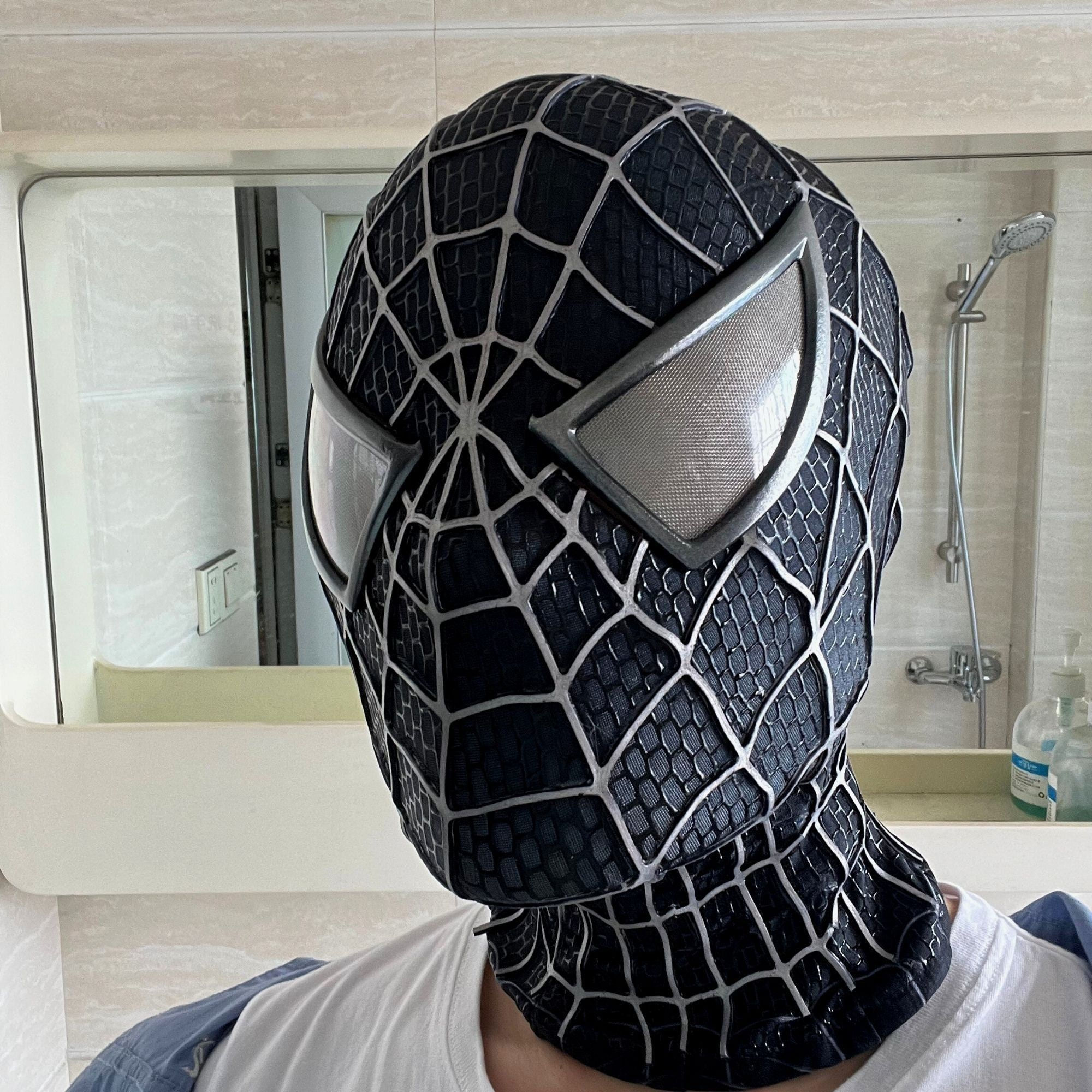 Wallpaper #wmjaIJMBSpphPi3-fy6o382 Customized Black Spiderman Helmet Tobey Spider Man Cosplay Etsy in