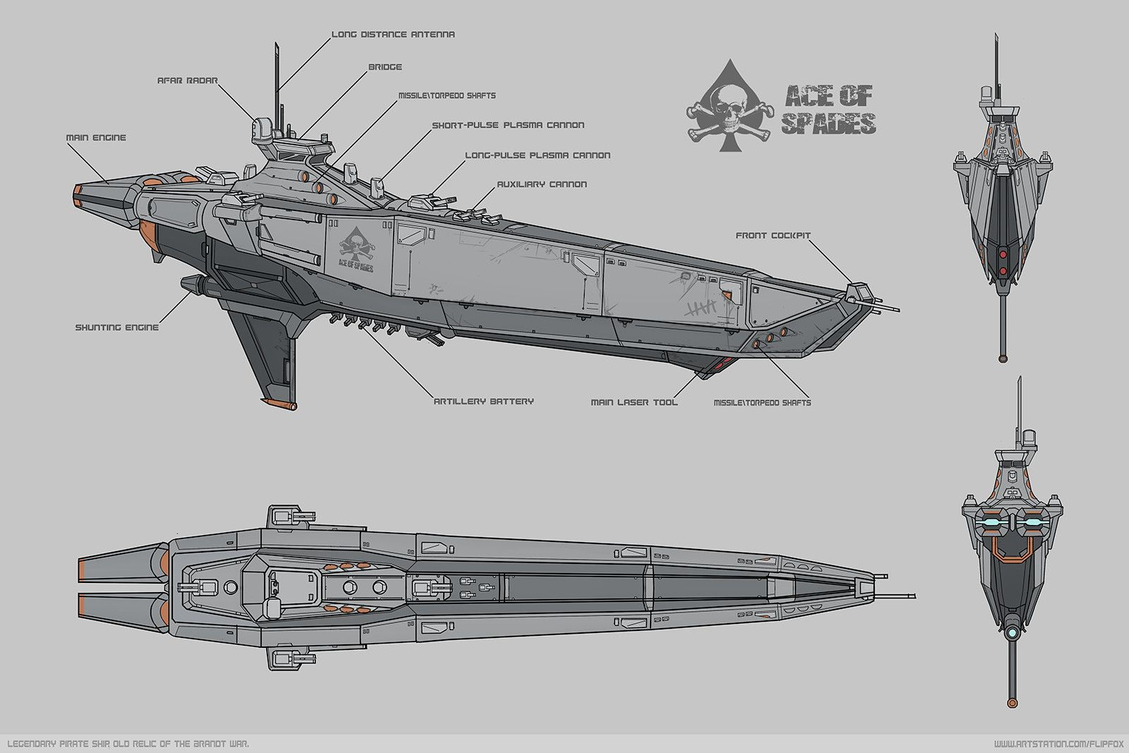 Wallpaper #anfAJ5MB-pgBXx60OqcO138 Artstation Pirate Spaceship Eugene Ermak Space Ship Concept Art