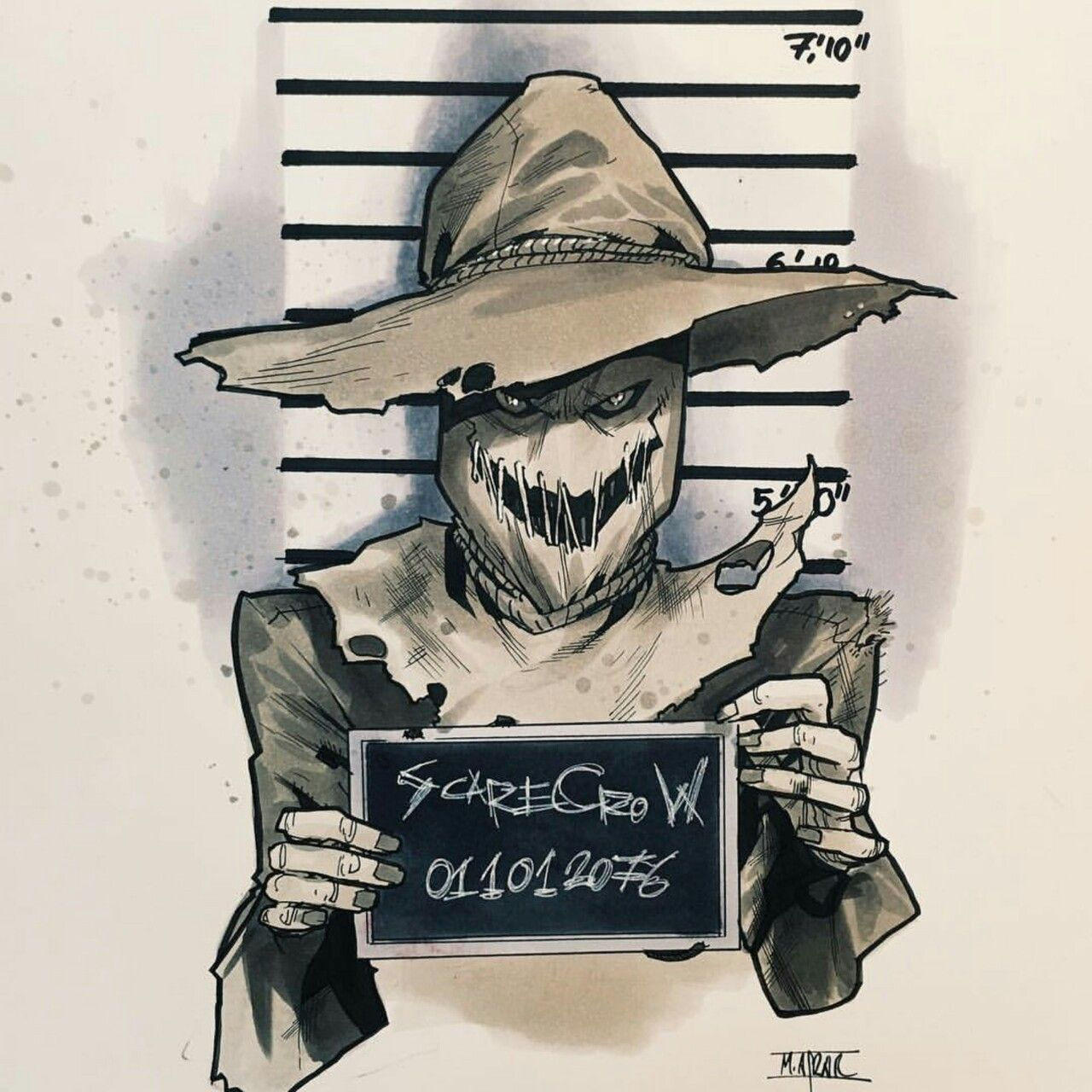 Wallpaper #NBlfHo8BtGB6xQ78fXmX19 Startling Scarecrow by Mahmud Asrar from Comicvine Peinture Batman