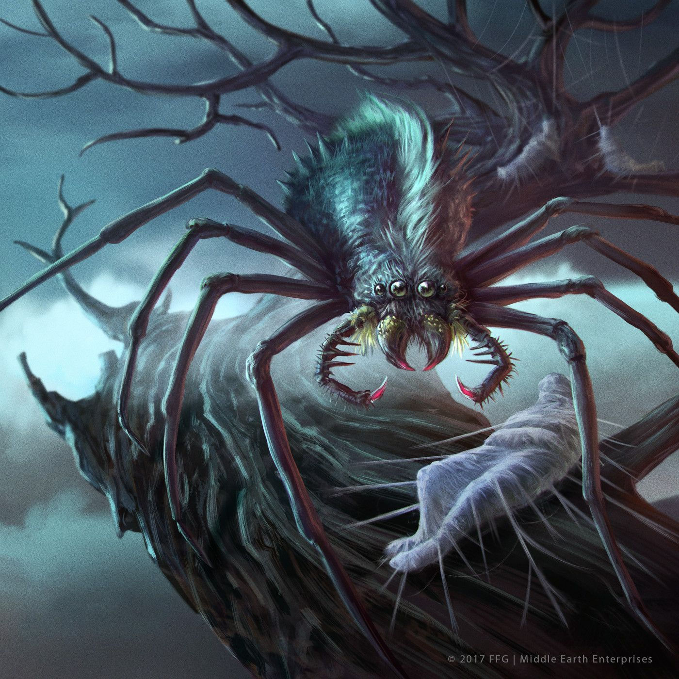 Wallpaper #mWf1-JIBSpphPi3-LItN359 Creepy Spider Drawing
