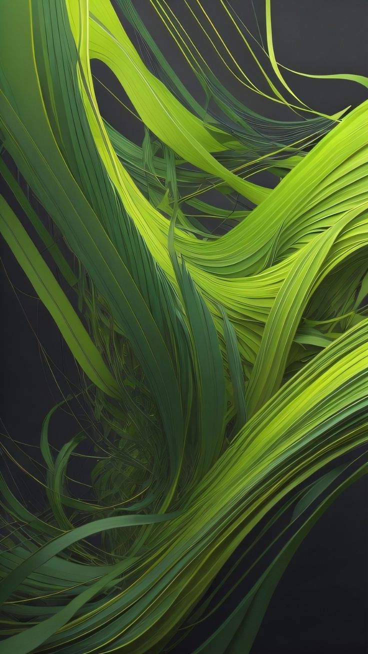 Wallpaper #o5yy4pIBZHQxiYarcMG4180 An Abstract Photograph of Green Grass on a Black Background