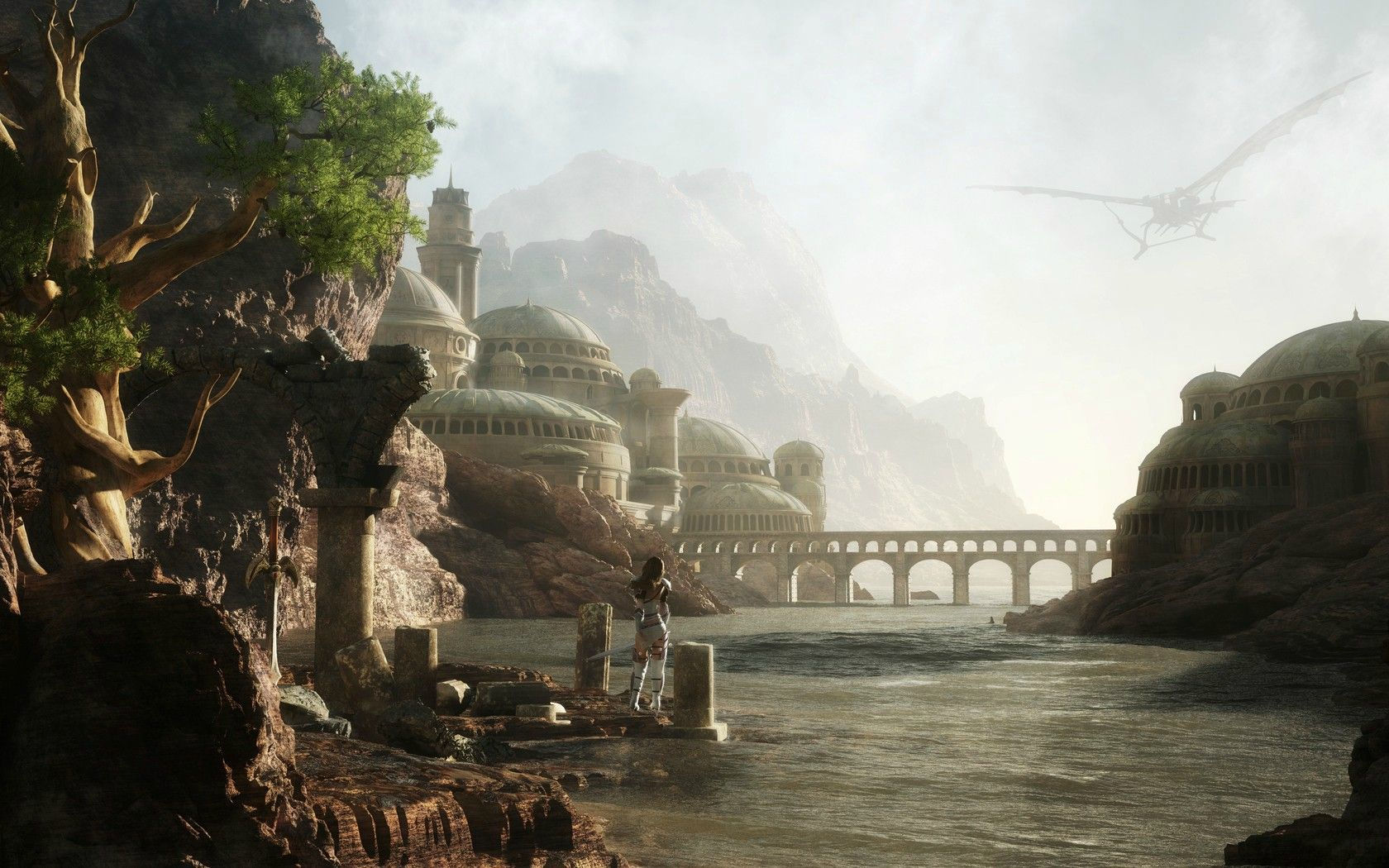 Wallpaper #5hkFF48BtGB6xQ78T25C46 Steampunk Landscape Wallpaper