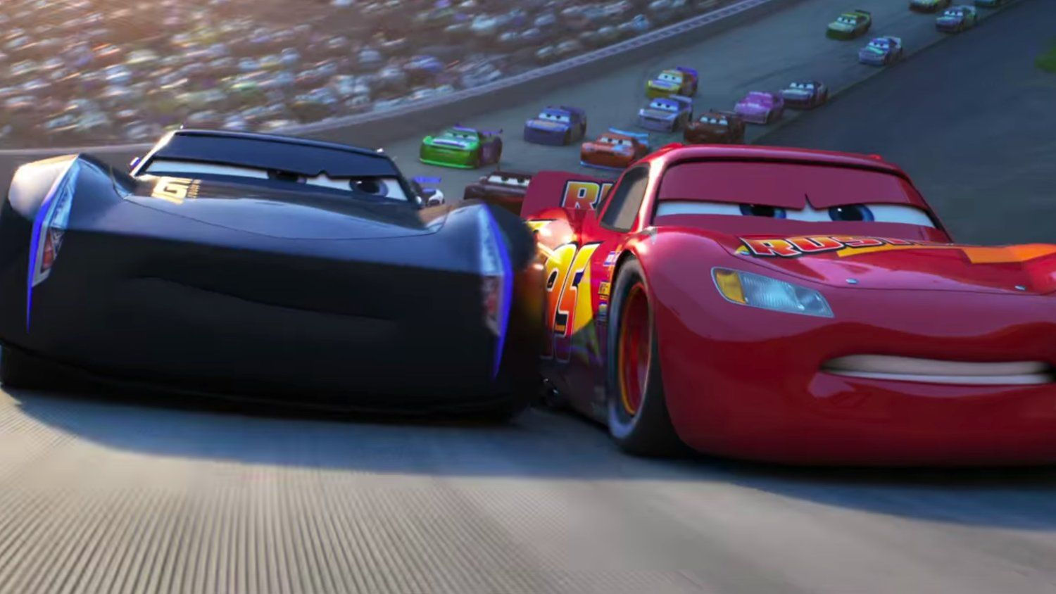 Wallpaper #kRn5M48BtGB6xQ78fJzz15 Lightening Mcqueen vs Jackson Storm in New Cars 3 Rivalry Trailer