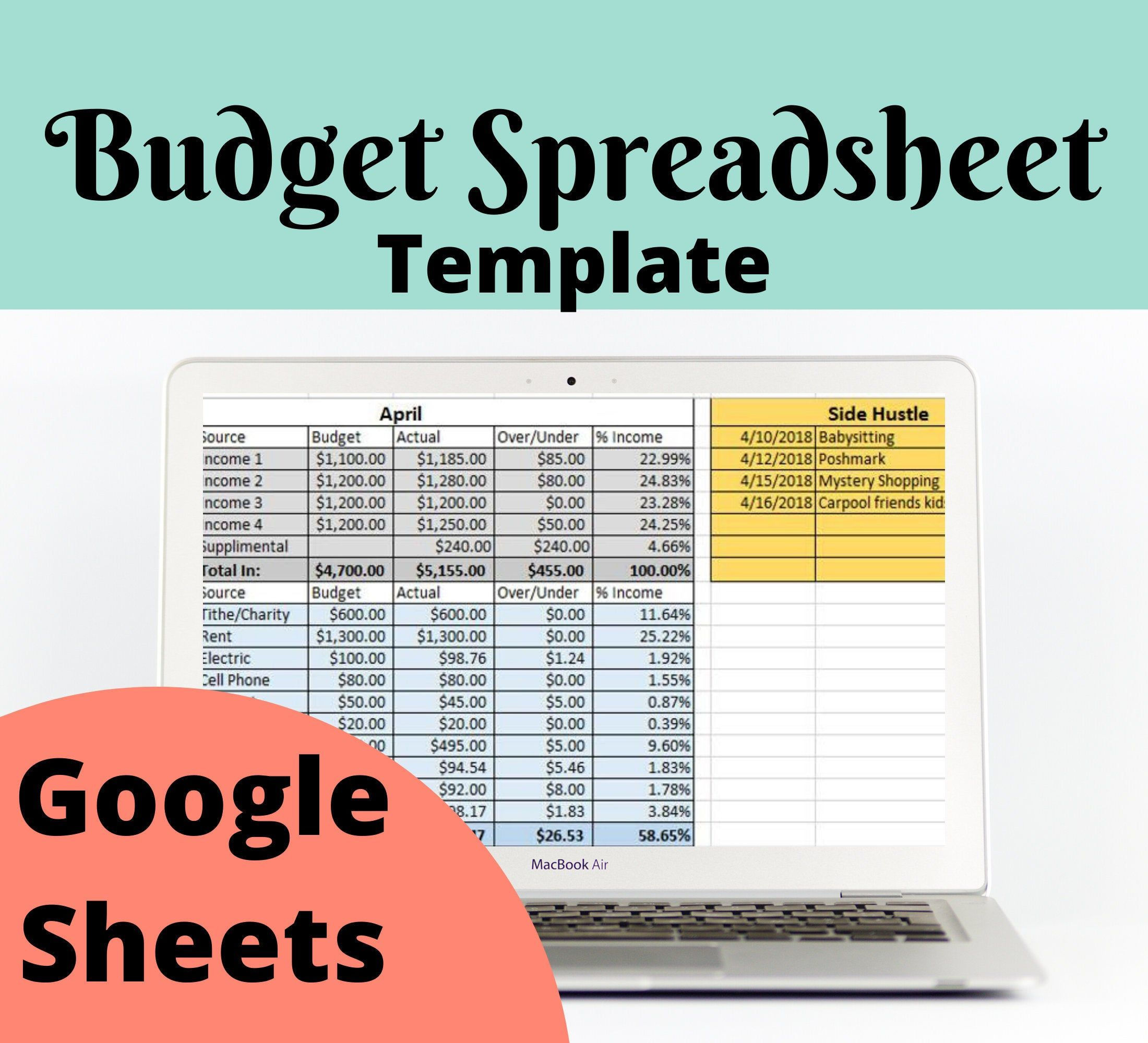 Wallpaper #0CC73 Free Monthly Budget Spreadsheet Template Excel Google Sheets