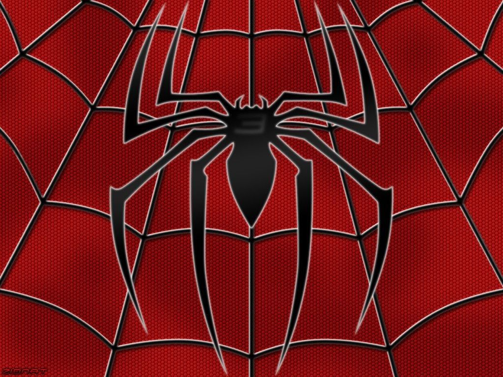 Wallpaper #2RlkOo8BtGB6xQ78f6zJ31 The Amazing Spider Man Logo on a Red and Black Web Fabric Wallpaper