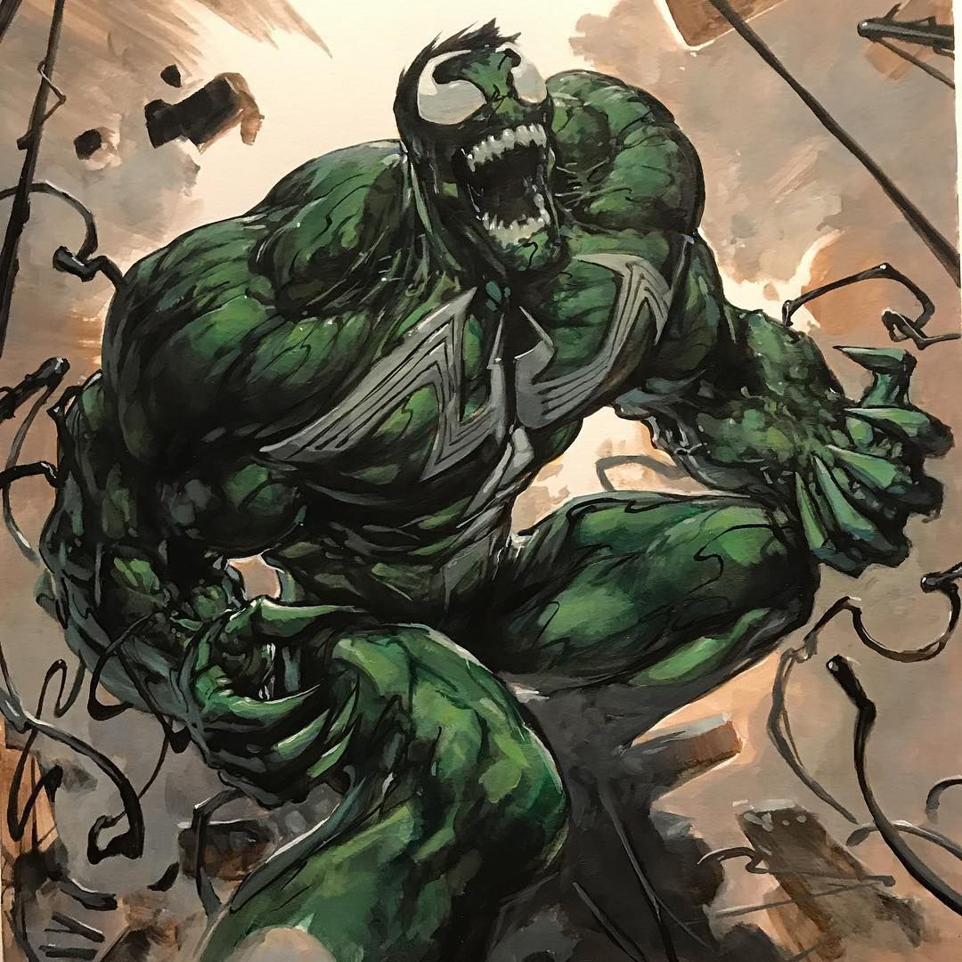 Wallpaper #N855JZMB71dOy6JZOBT_14 Venomized Hulk Acrylic Commission