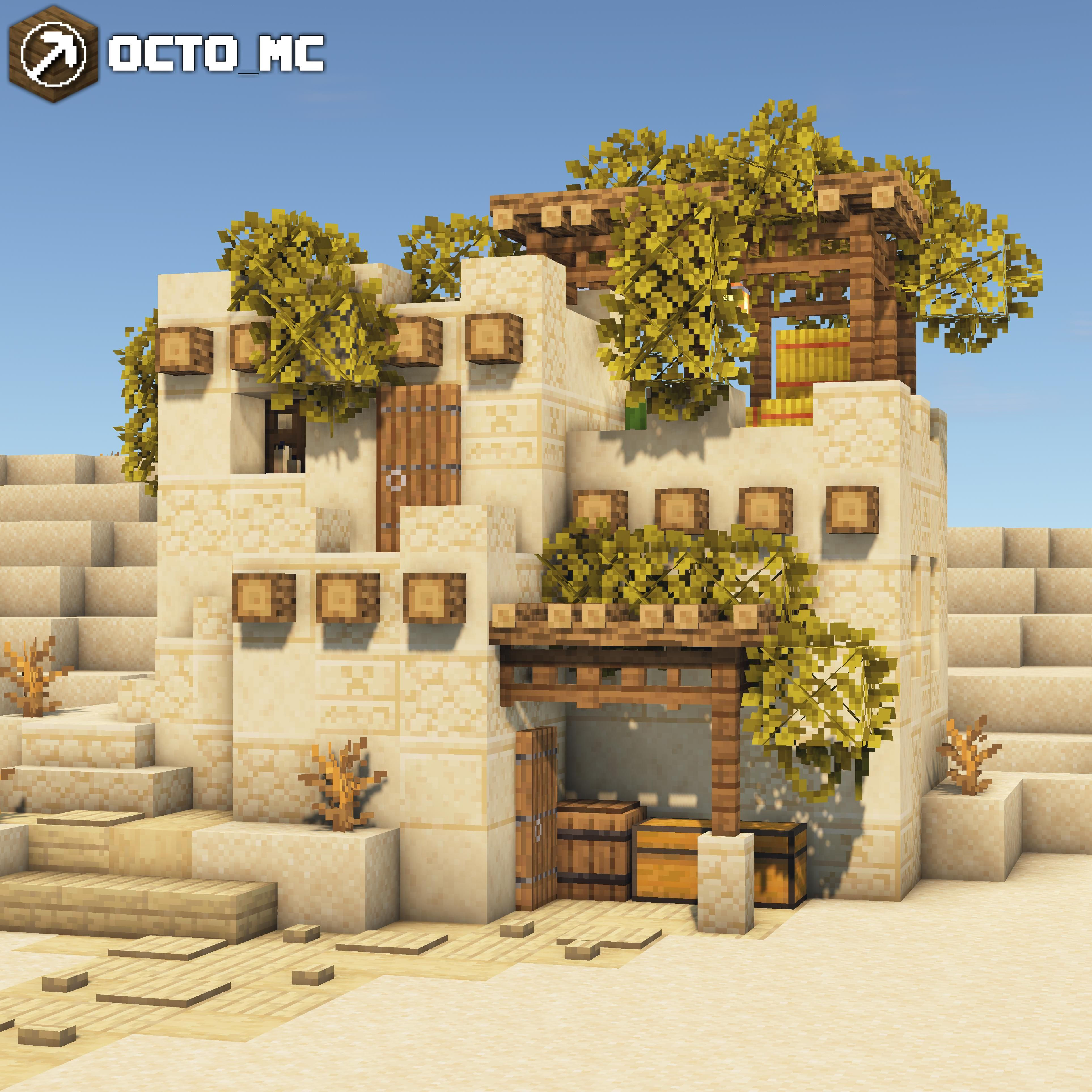 Wallpaper #Ame7DZMBSpphPi3-f-ct205 Desert Base in Minecraft Minecraft Architecture Minecraft Houses