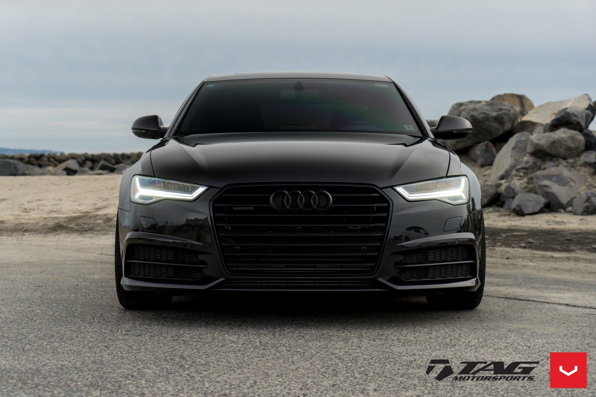Wallpaper #h2fK-ZIBSpphPi3-KI7_173 All Black Audi A6 Quattro on Vossen Vfs2 Rims Caridcom Gallery in