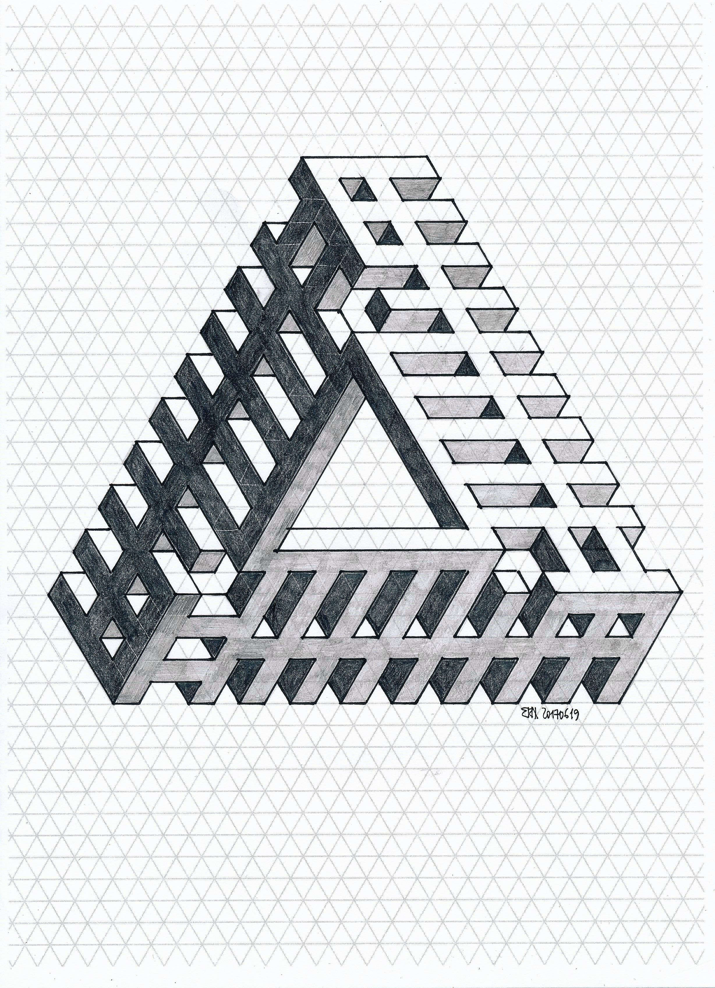 Wallpaper #hmdvBZMBSpphPi3-jLzE29 Impossible Isometric Penrose Triangle Escher Oscareutersvard