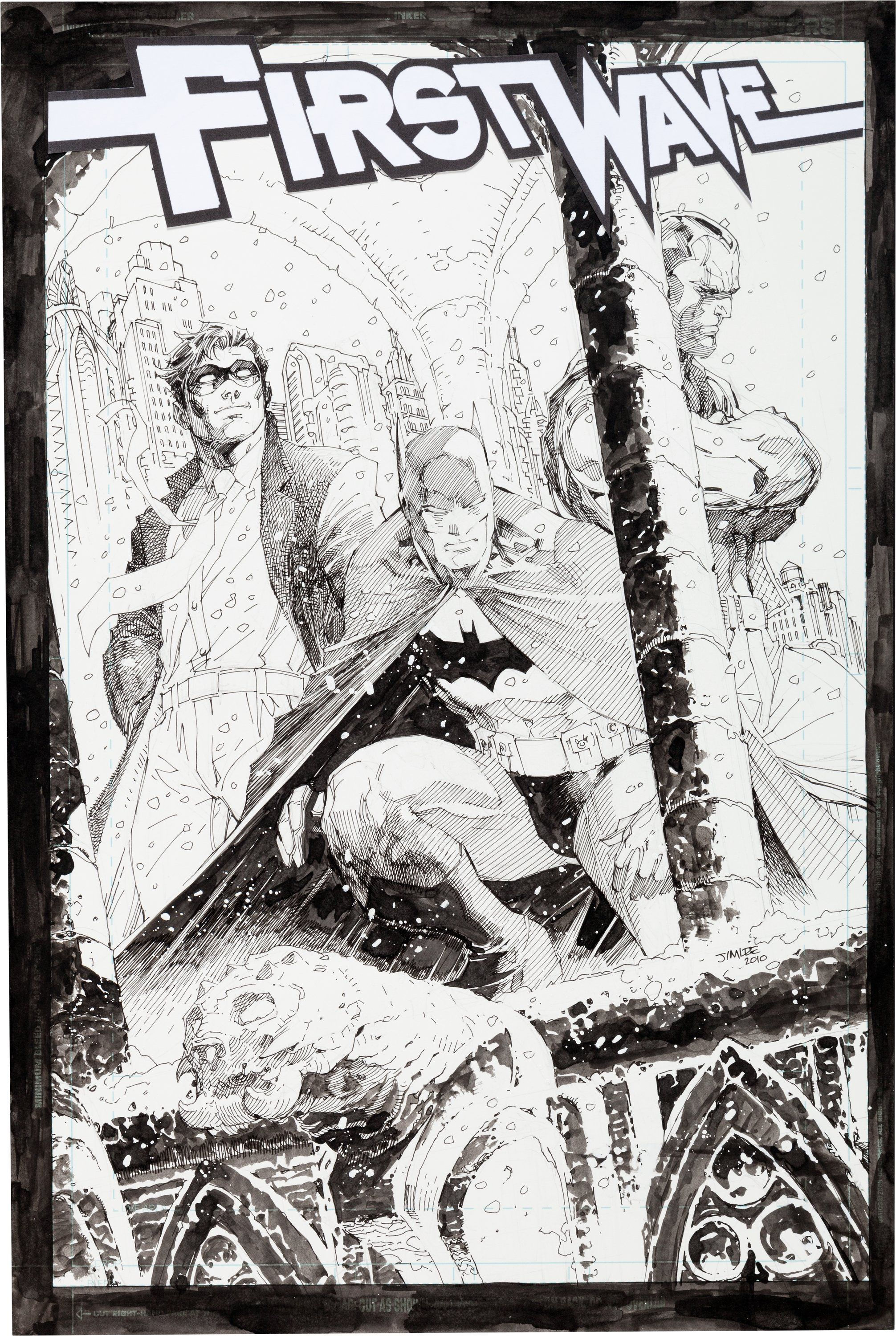 Wallpaper #ImdNBJMBSpphPi3-NbfE47 Jim Lee First Wave 6 Variant Cover Original Art Dc2011 Lot