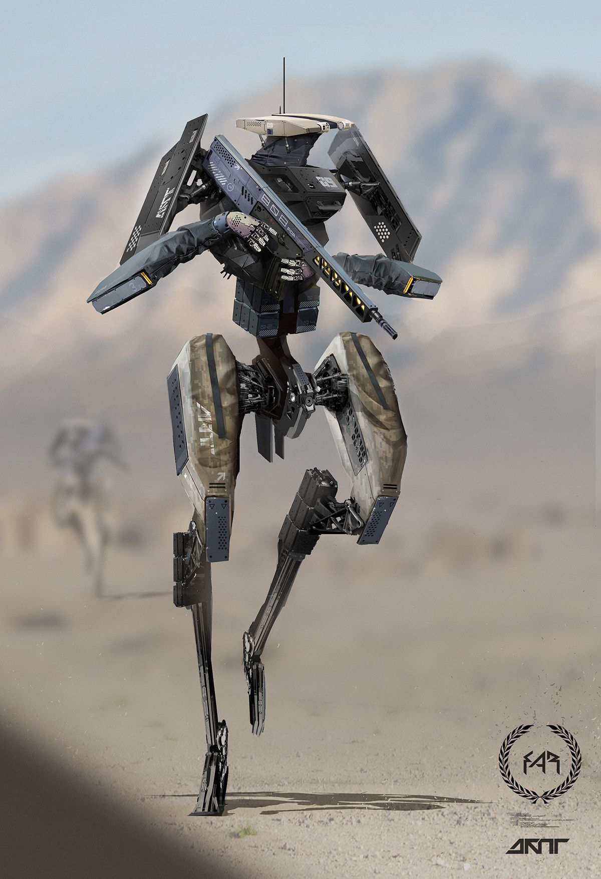 Wallpaper #32cE-5IBSpphPi3-g5LU166 Stinger 808 on Behance by Daytoner Robot Art Robot Concept Art
