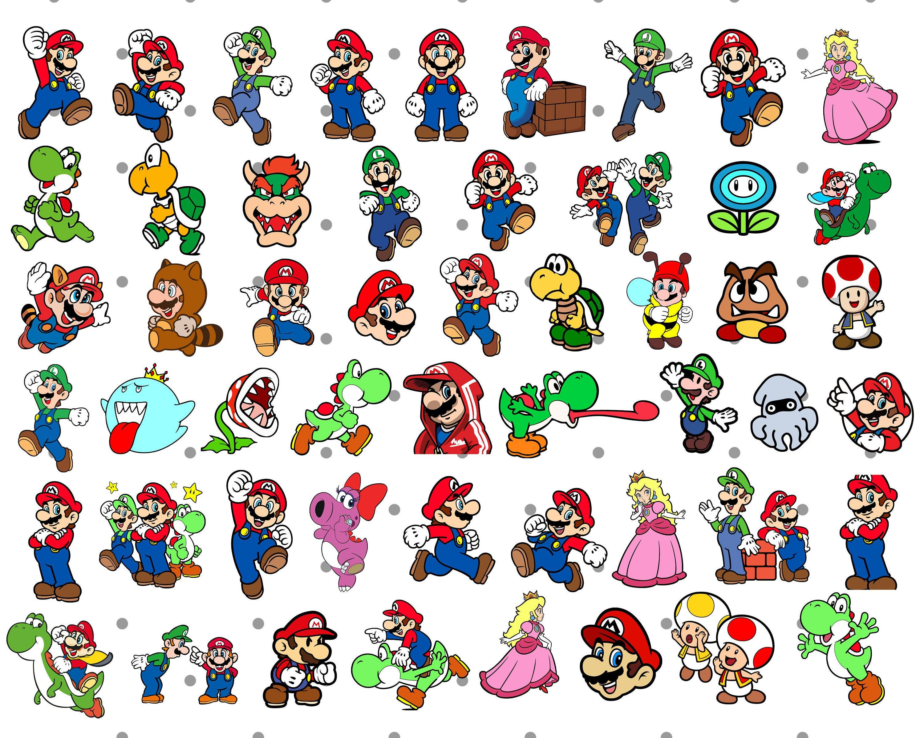 Wallpaper #Kx3VLZMBlOZrFDOkdNK0259 A Large Collection of Super Mario and Luigi Characters