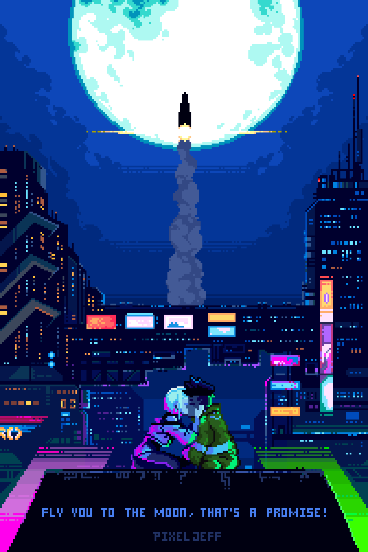 Wallpaper #sG3YZ5cBycdYOYFTvG9437 Fly You to the Moon Cyberpunk Cyberpunk City Cyberpunk Anime