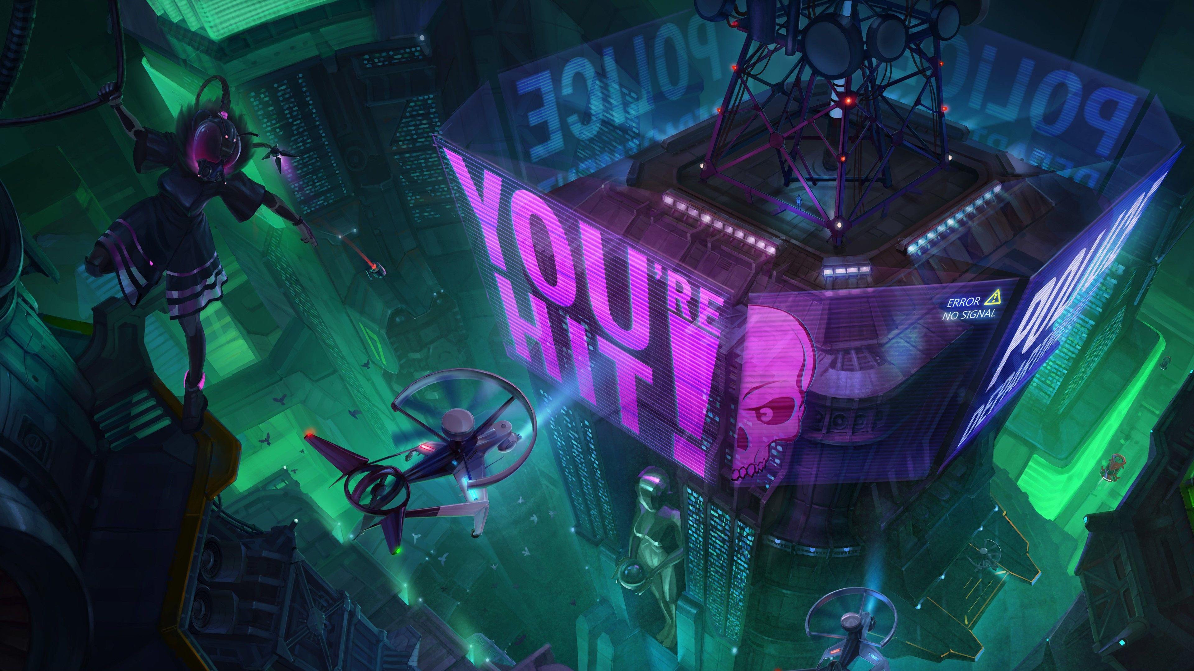 Wallpaper #bX2i844Bnwiau_P6NQ1R49 Youre Hit 3840x2160 Art Contest Cyberpunk Cyberpunk Aesthetic