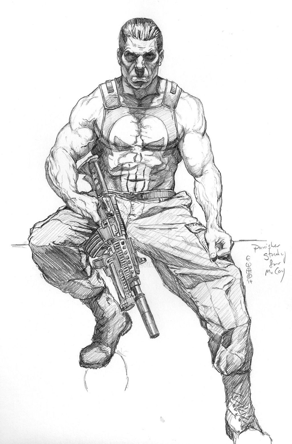 Wallpaper #KEC6L5MBJhL2WPbaNL4t91 Punisher Sketch Study by Meador on Deviantart Punisher Artwork