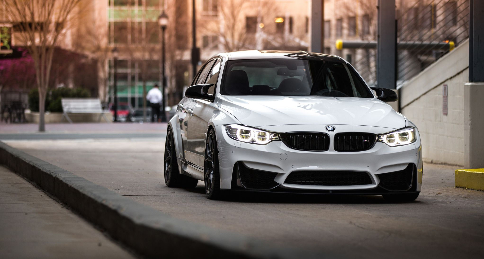 Wallpaper #8UCEMZMBJhL2WPbaOMYq6 Alpine White BMW F80 M3 with Black Vinyl on Front Splitter BMW Bmw