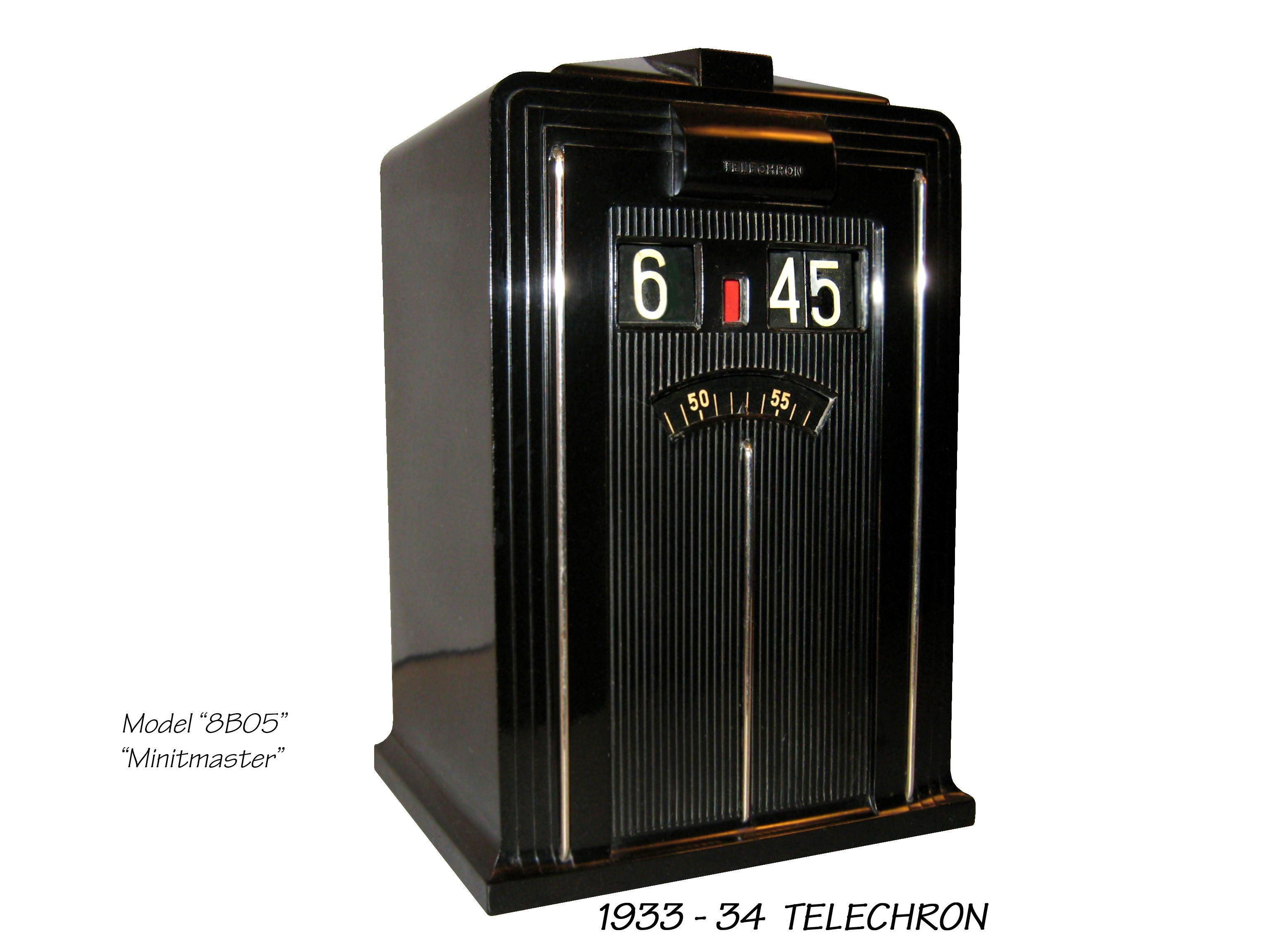 Wallpaper #BB1MLZMBlOZrFDOkY9AK360 Clock Telechron Model 8b05 Minutemaster Black Table Clock