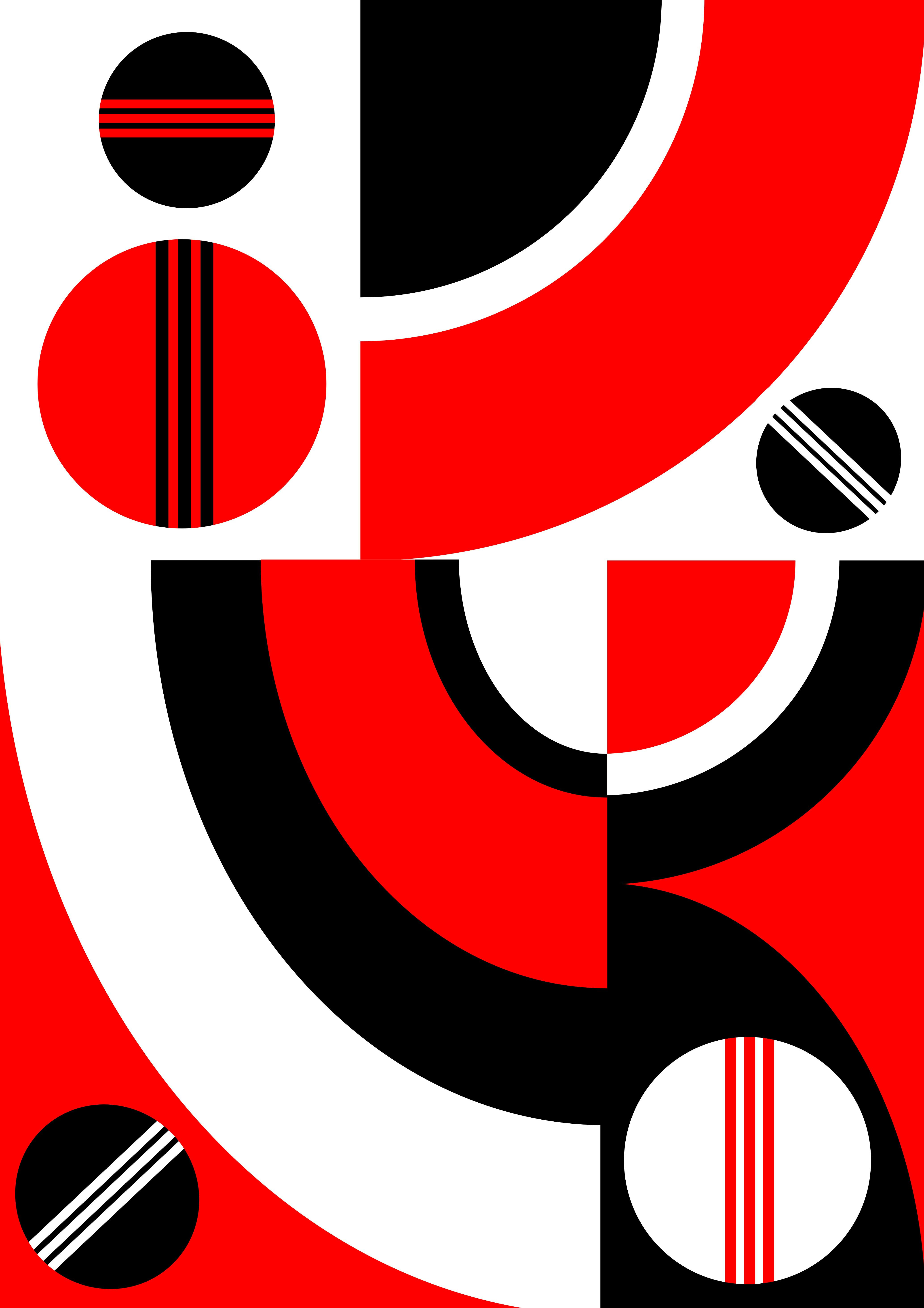 Wallpaper #52dQ-5IBSpphPi3-YpO873 Black Red Abstract Art Semi Circle with Lines Red Abstract Art