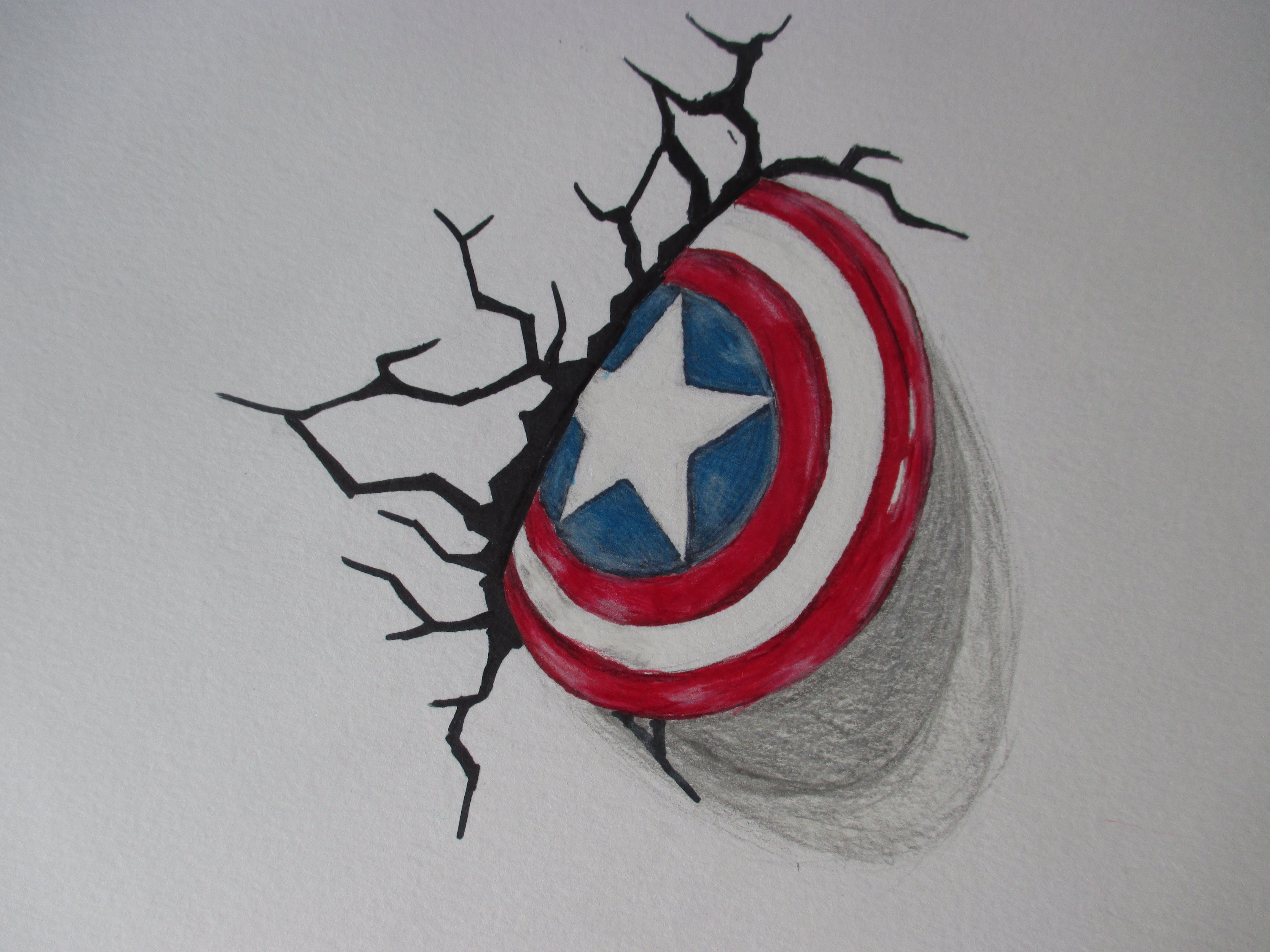 Wallpaper #hlhvNJMBzN9vxX34UTxN22 Drawing Captain America Shield