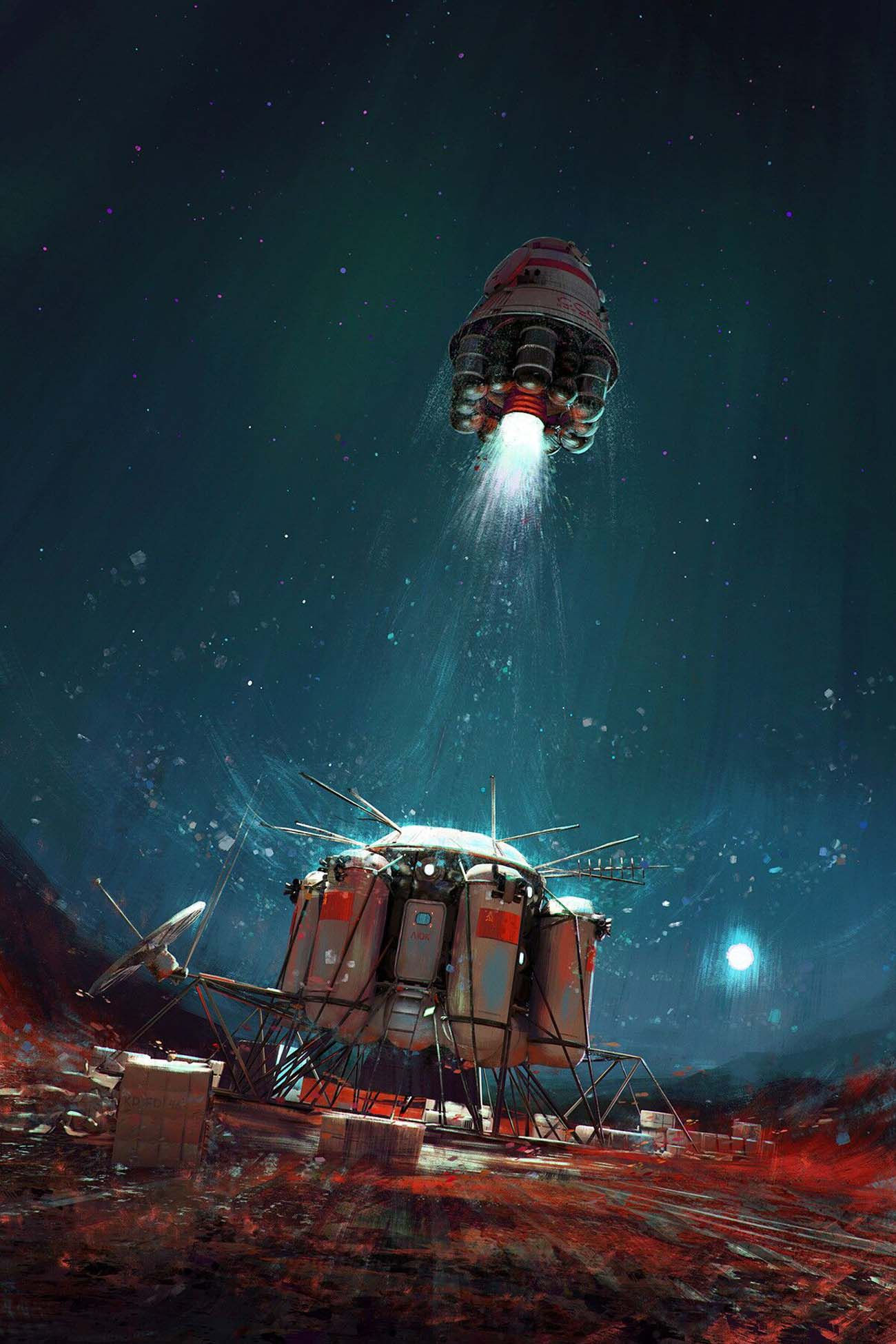 Wallpaper #shcGPpMBPLD5_VENWN5x16 Digital Painting Inspiration Vol 27 Science Fiction Art Spaceship