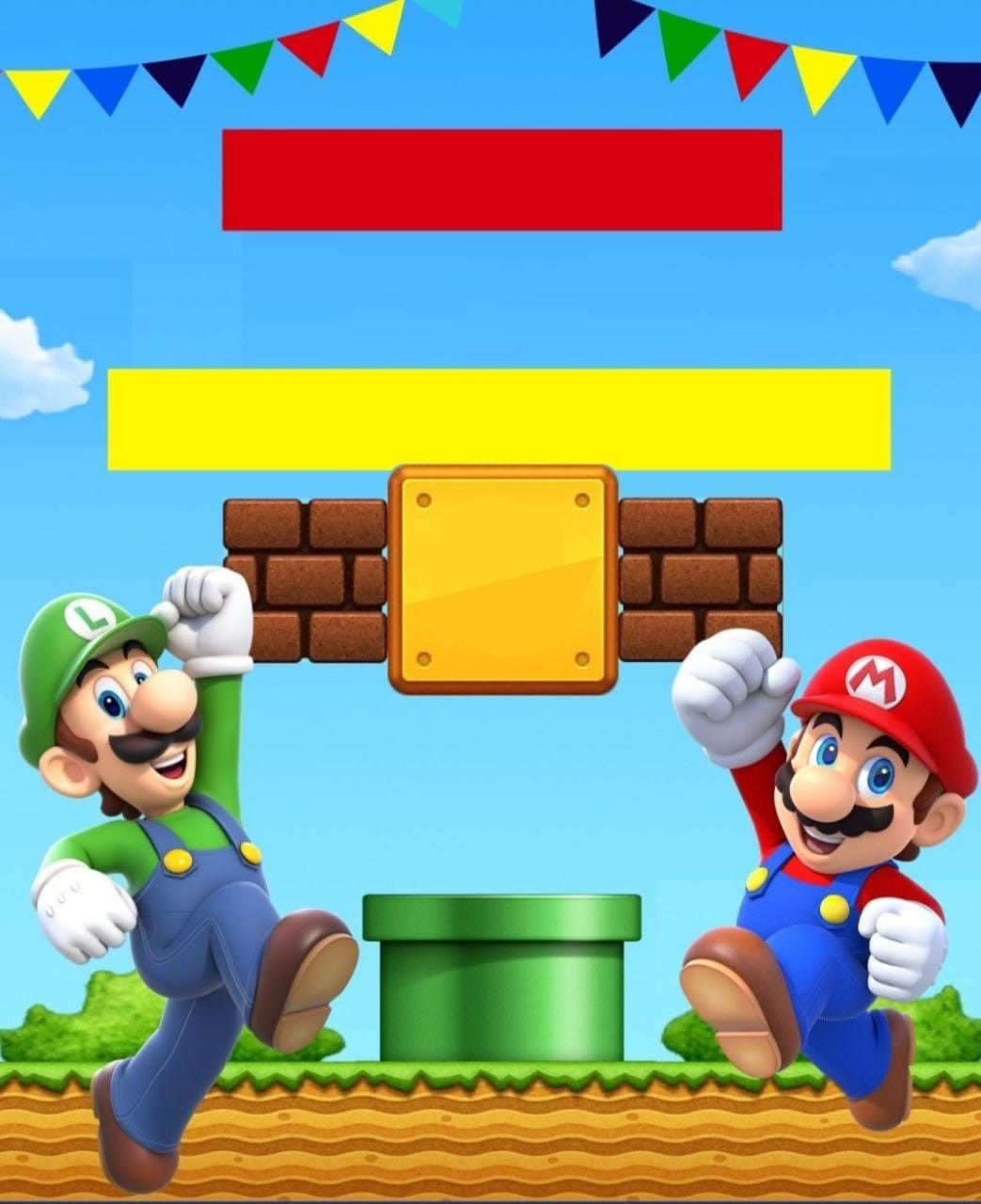 Wallpaper #WWe76ZIBSpphPi3-bUMz270 Mario and Luigi Running in Front of a Sign